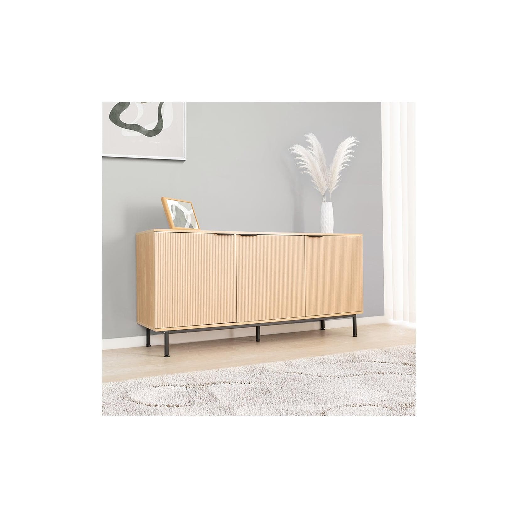 Home Deluxe Sideboard NYLA Natur Modern Braun/Schwarz