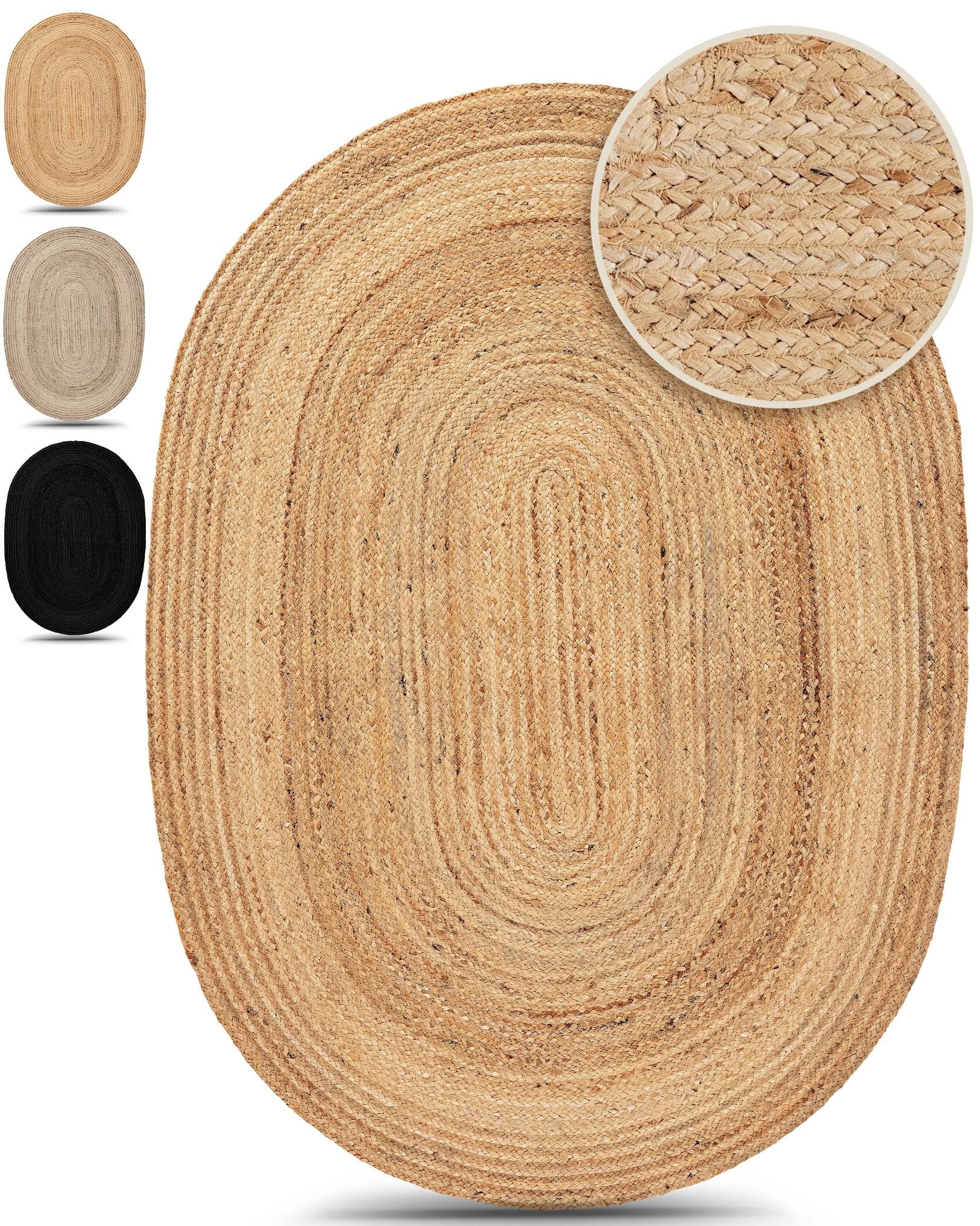 CarpetFine Juteteppich Nele Naturfaser