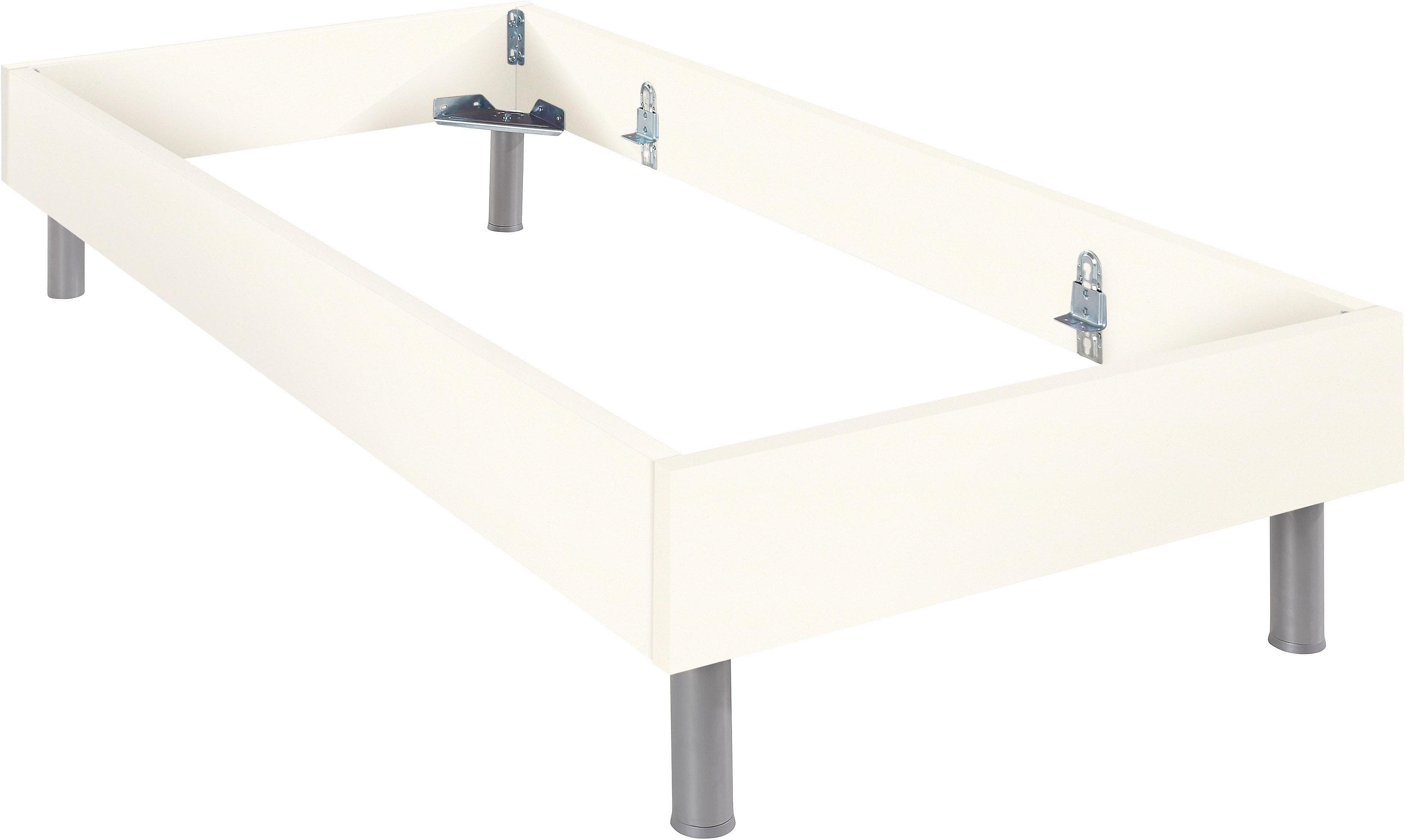 Modernes weißes Bettgestell ohne Kopfteil