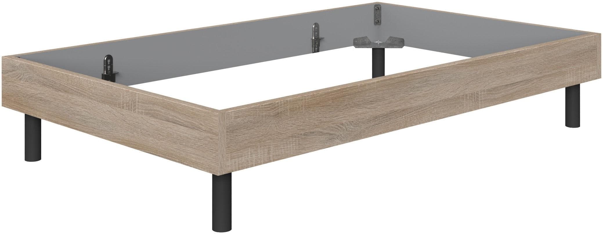 WIMEX Bettgestell Easy Schwarz Eiche Sägegrau 90x200 cm