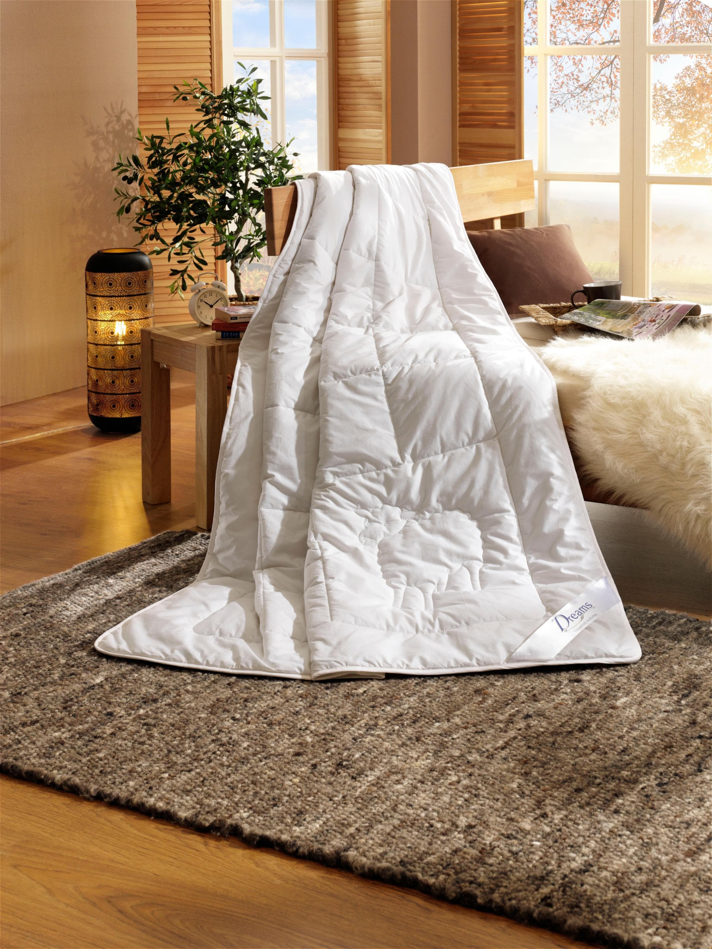 DREAMS Woll-Deluxe Naturhaarbettdecke weiß 155x200 cm