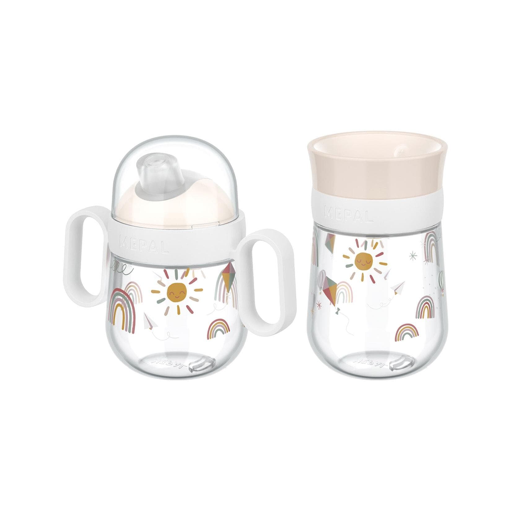 Mepal Mio Trinklernbecher 2er Set Antitropf 360° 200ml 300ml