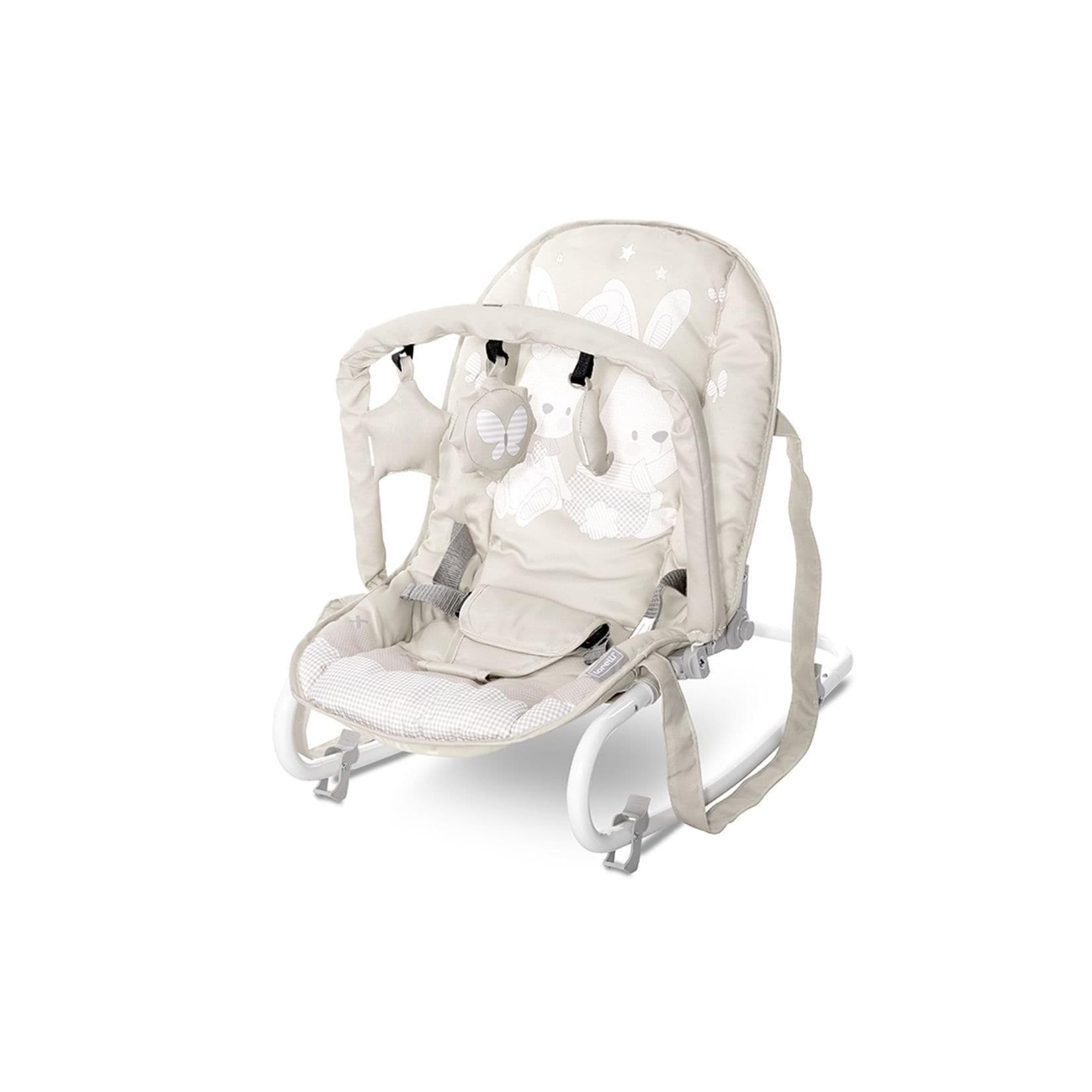 Lorelli Babywippe Eliza Spielbogen verstellbar beige weiß