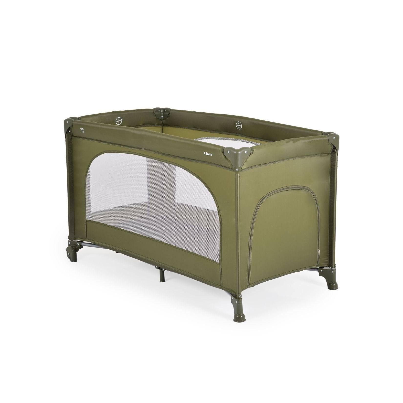 Moni Reisebett Uno Faltmatratze Räder Laufstall klappbar Aufbewahrungstasche Grün