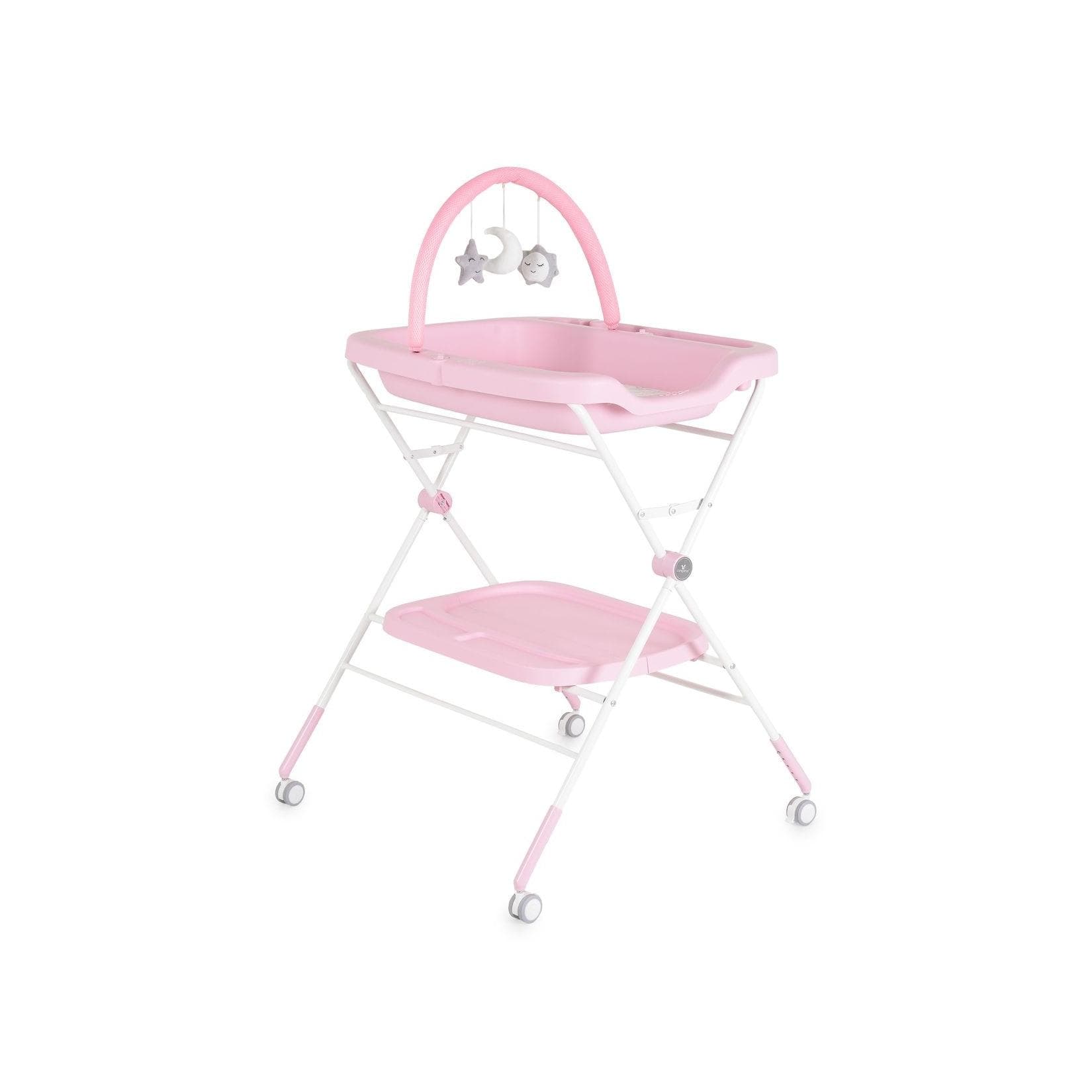 Cangaroo Wickeltisch Croco Rosa Klappbar mit Spielbogen