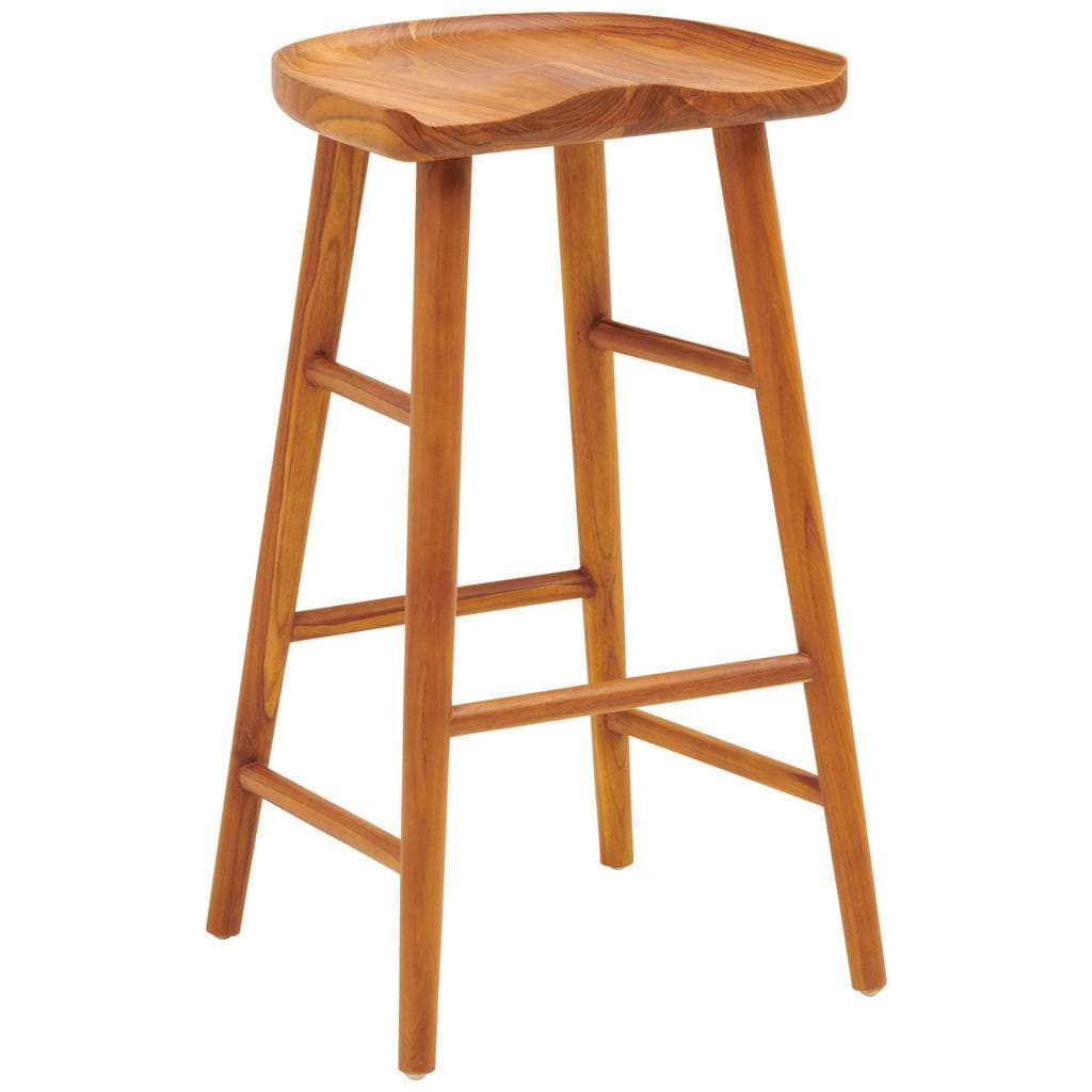 Livetastic Barhocker Natur Teakholz Vollmassiv