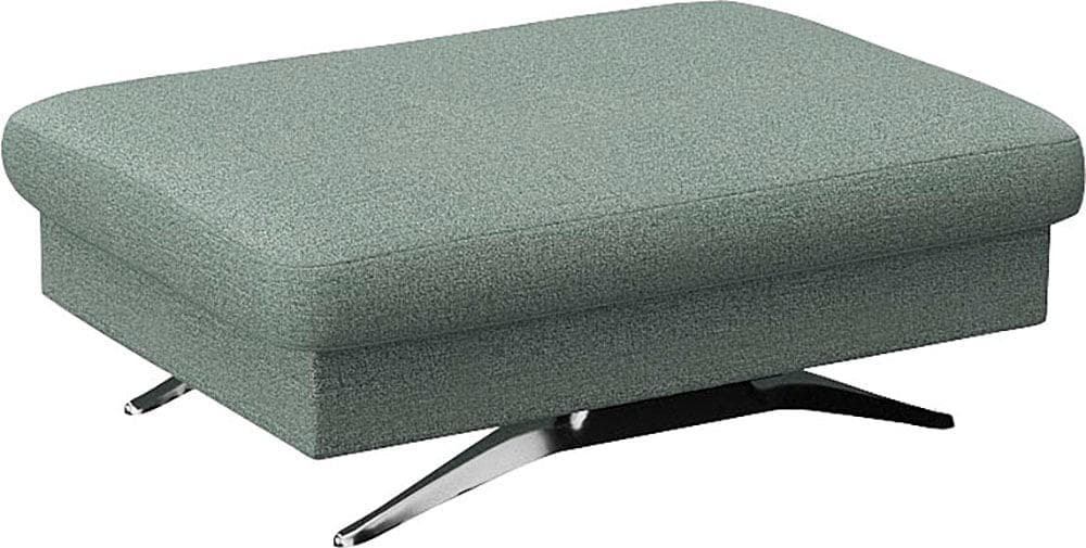 Flexlux Pouf Glow Sitzhocker Leder Blau mit Stauraum