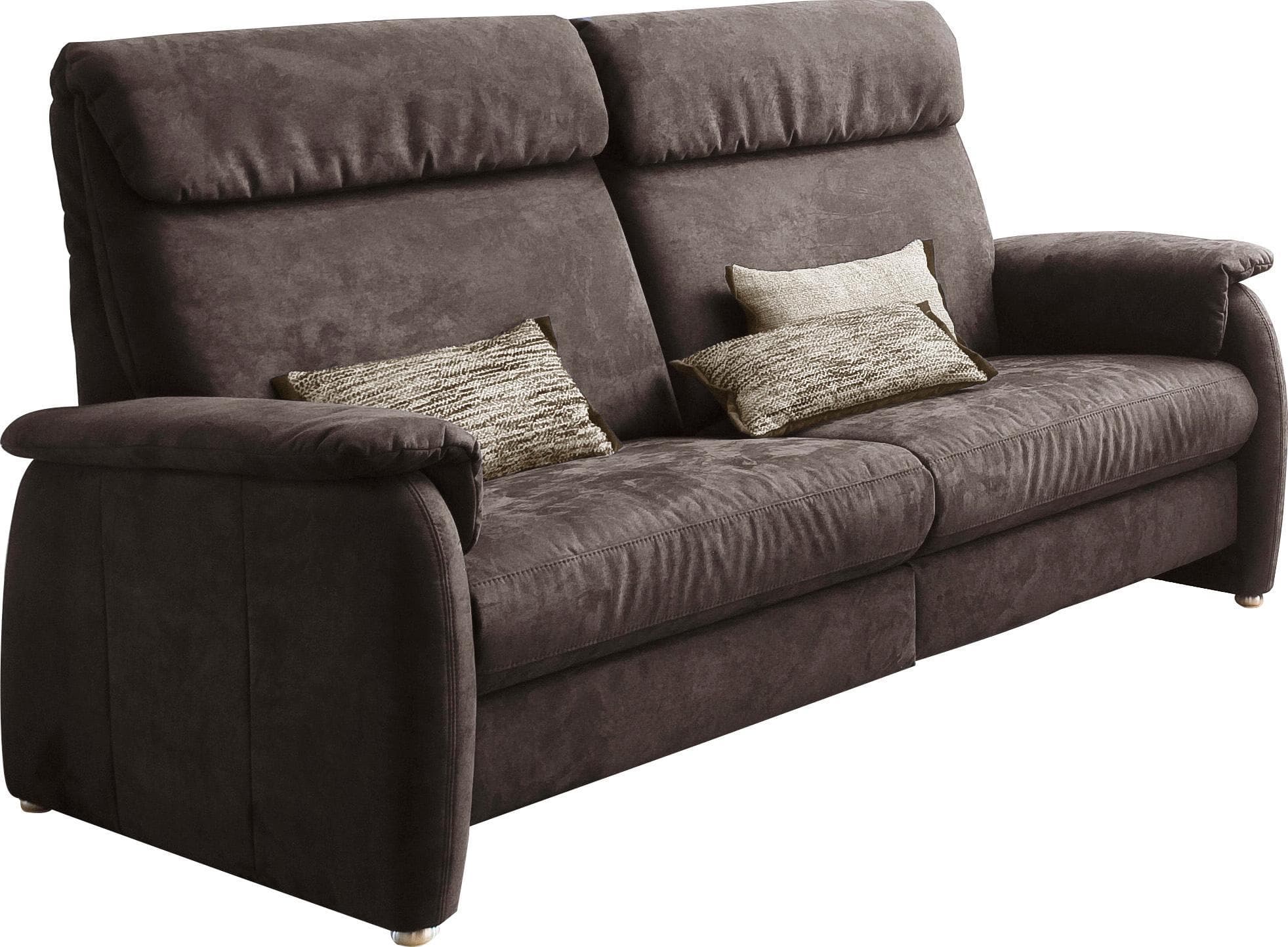 HOME AFFAIRE Turin 2-Sitzer Sofa Braun Leder Relaxfunktion