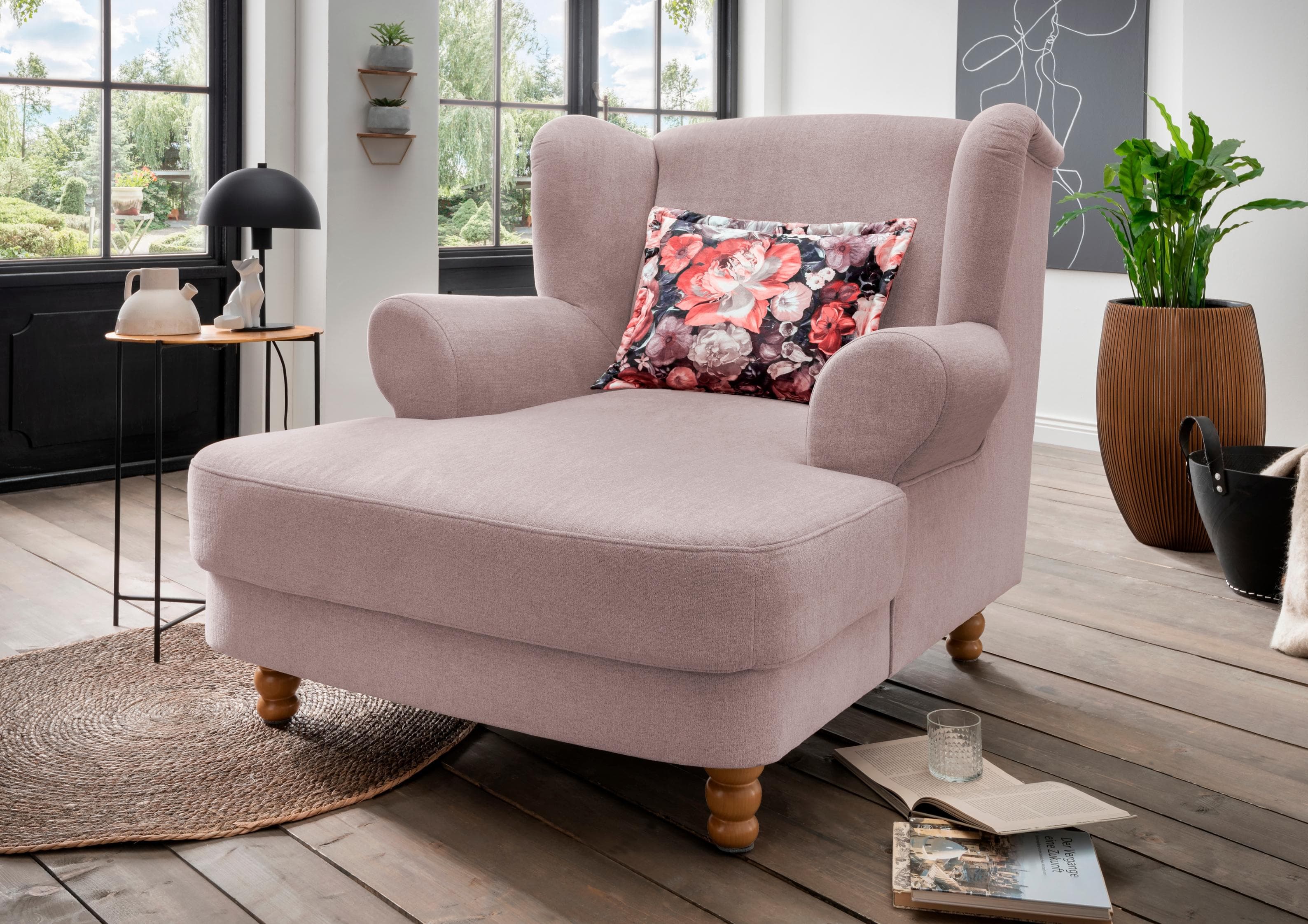 Home Affaire Loveseat Tassilo Rosa Flamingo Sessel