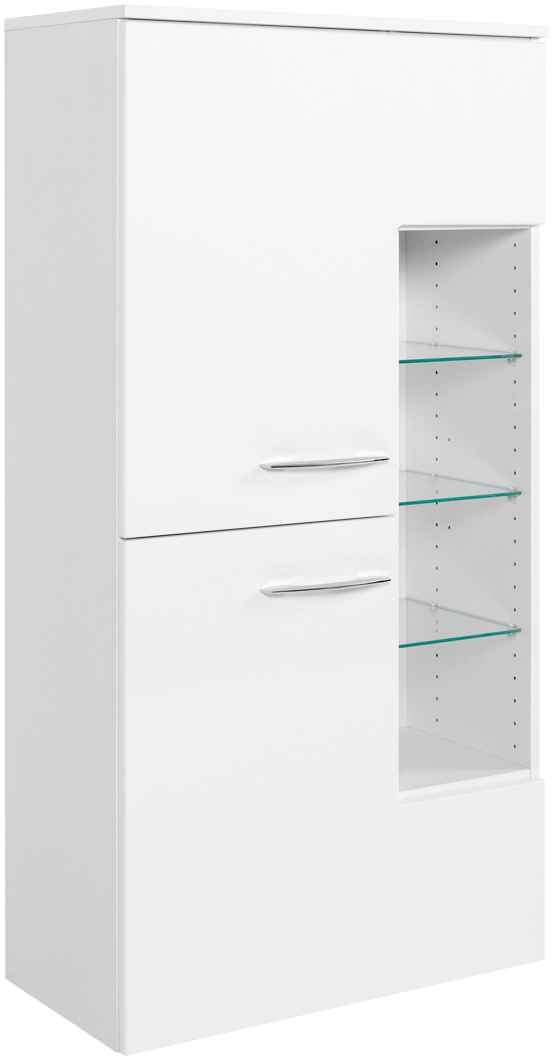 Welltime Midischrank Florida Weiß Hochglanz