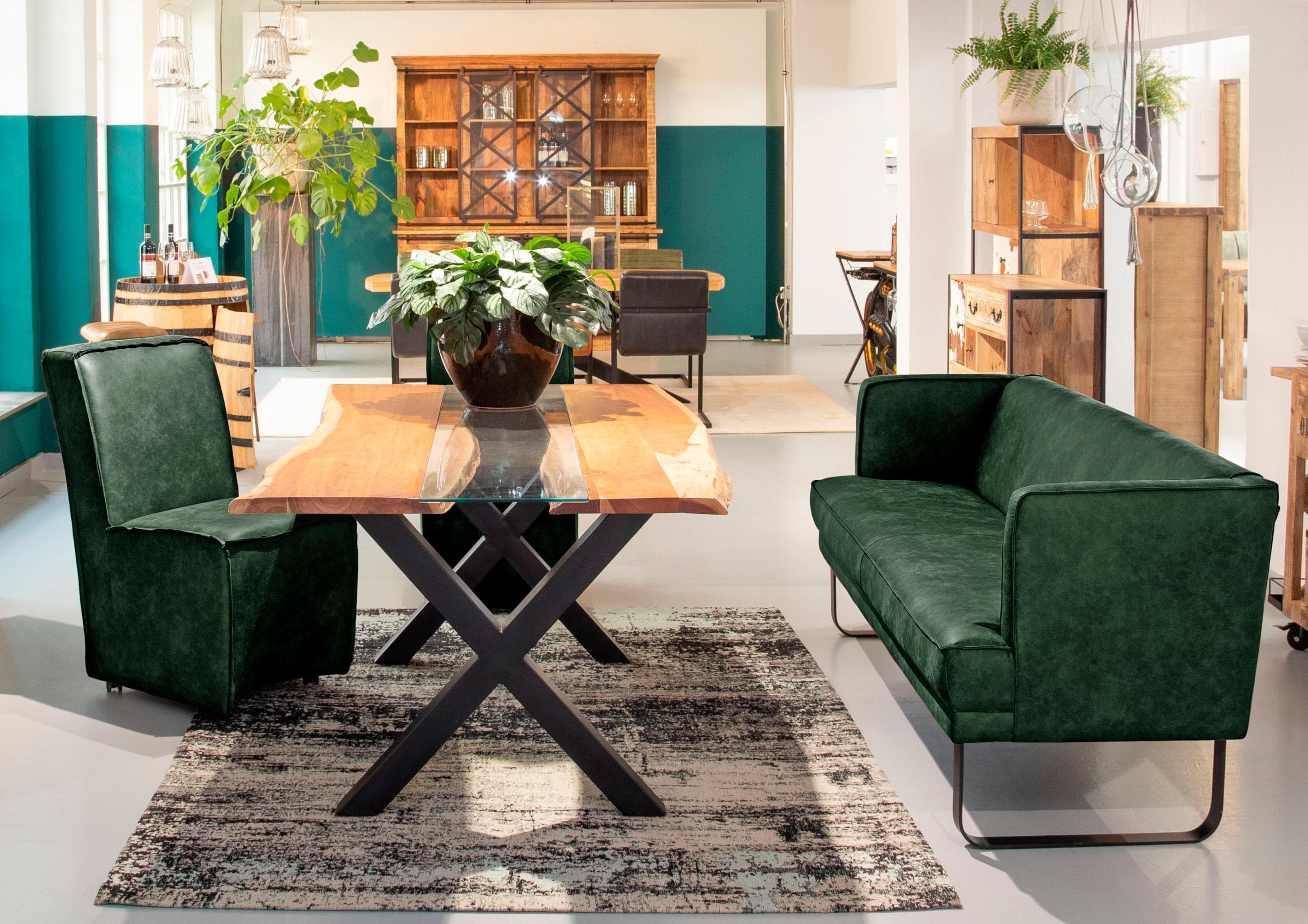 GUTMANN FACTORY Küchensofa Brown Bunt Microfaser