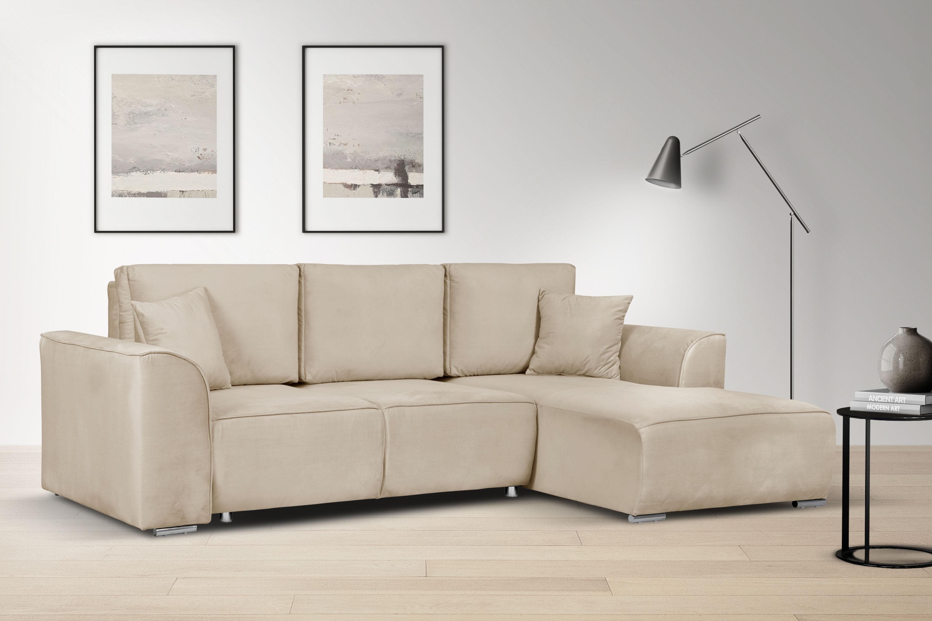 OTTO HOME Ecksofa BEATRICE mit Schlafsofa-Funktion und Bettkasten