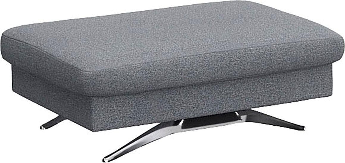 Flexlux Pouf Glow Sitzhocker Navy Leder mit Stauraum