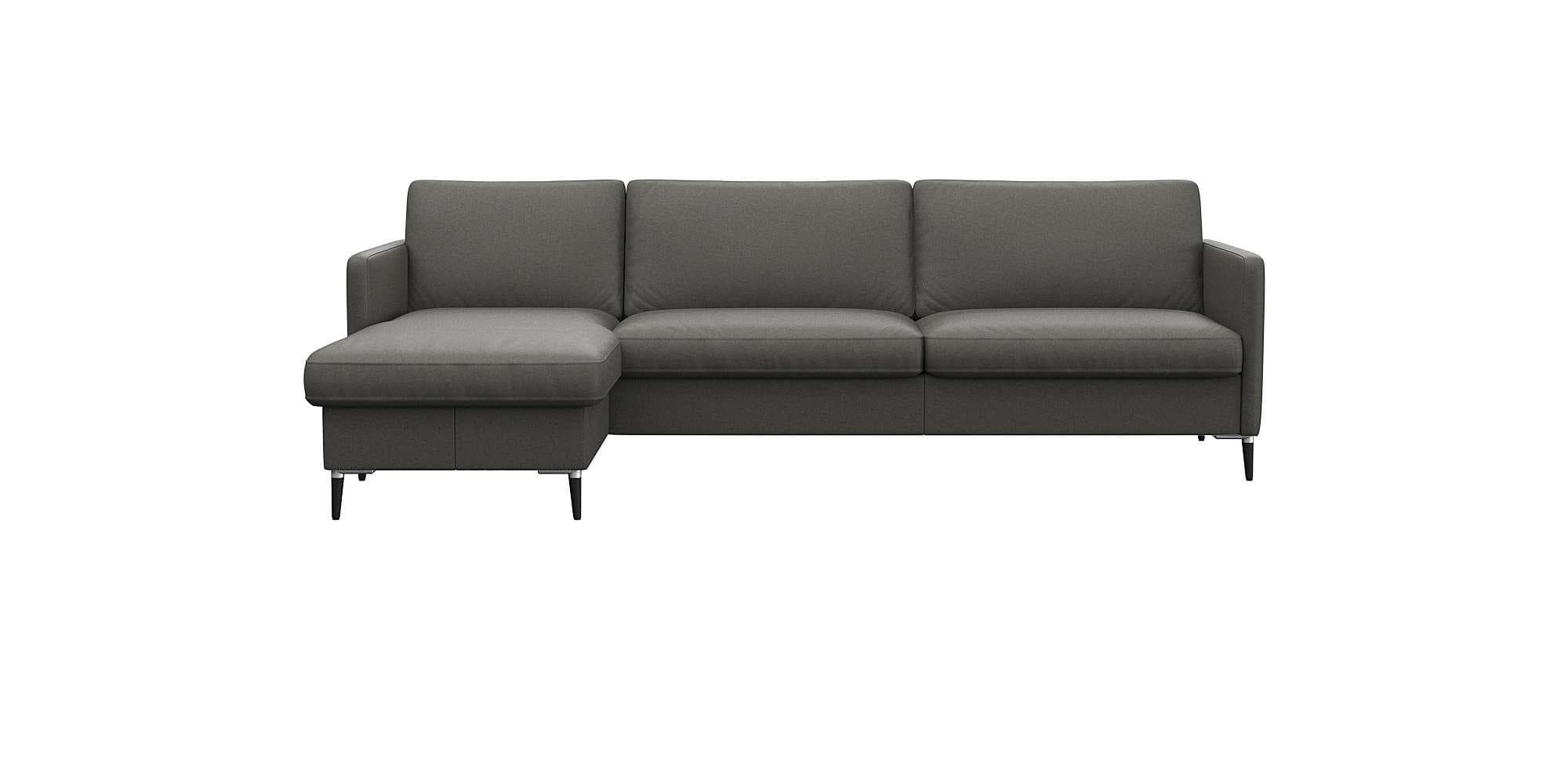 Flexlux Fiore L-Form Sofa mit Kaltschaum und Aluminiumfüßen
