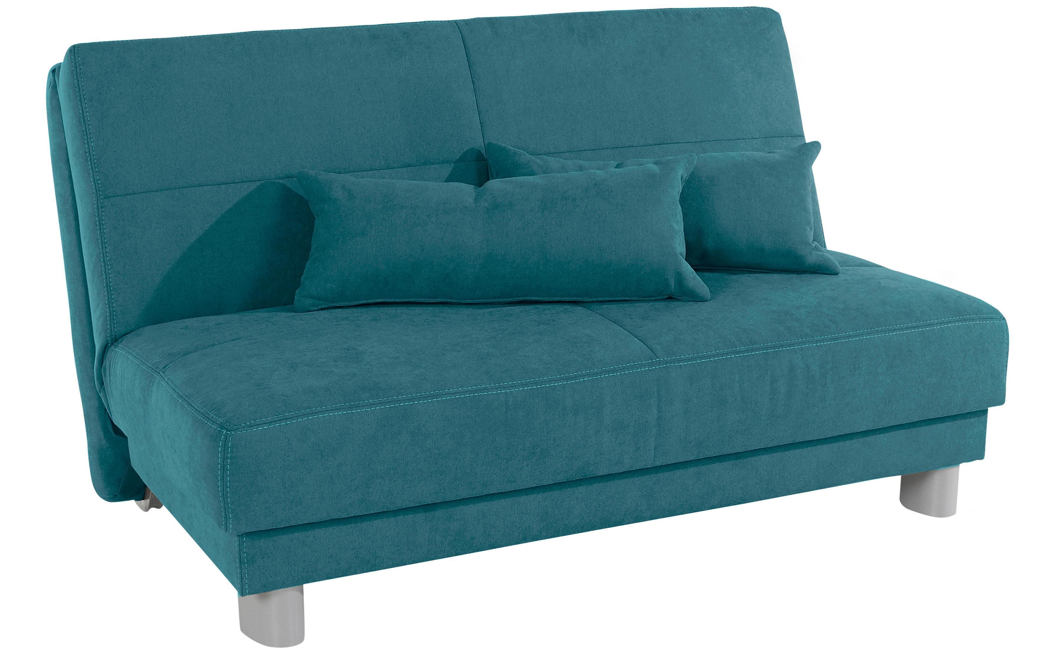 HOME AFFAIRE Schlafsofa Gina türkis-blau mit ausziehbarer Liegefläche