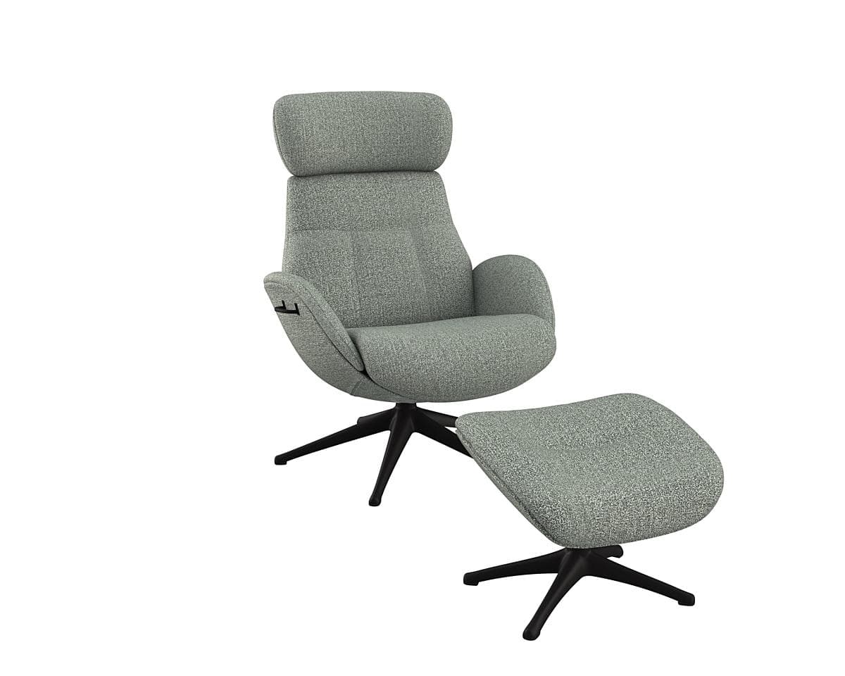 FLEXLUX Relaxsessel Elegant Sky Blue mit Gasfedermechanismus