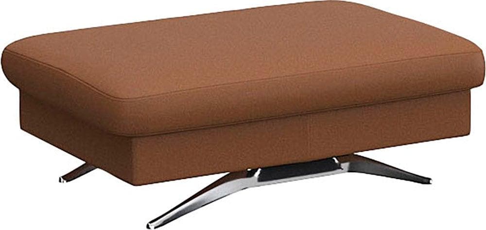 Flexlux Pouf Glow Sitzhocker Echtleder Braun Stauraum