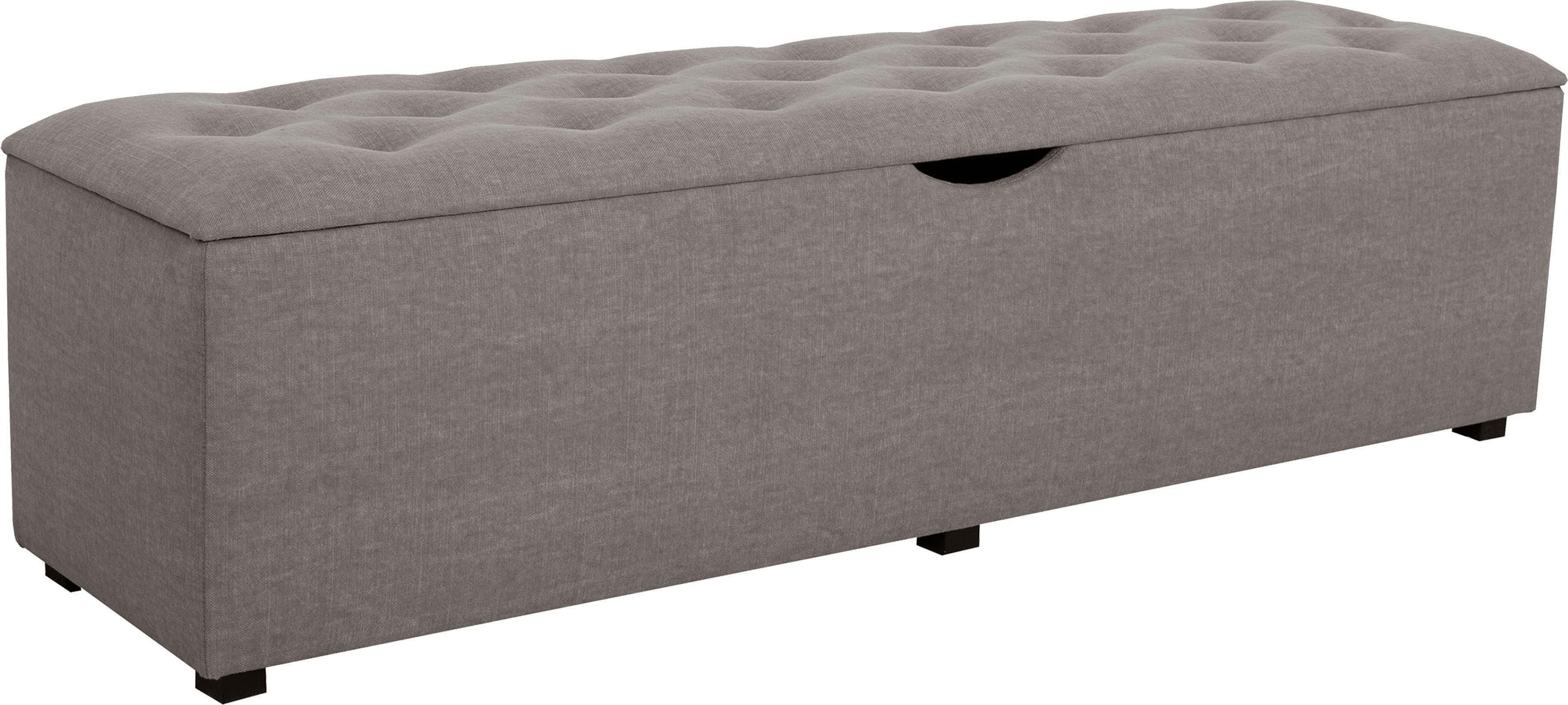 Home Affaire Hockerbank Knobbed Braun mit Stauraum