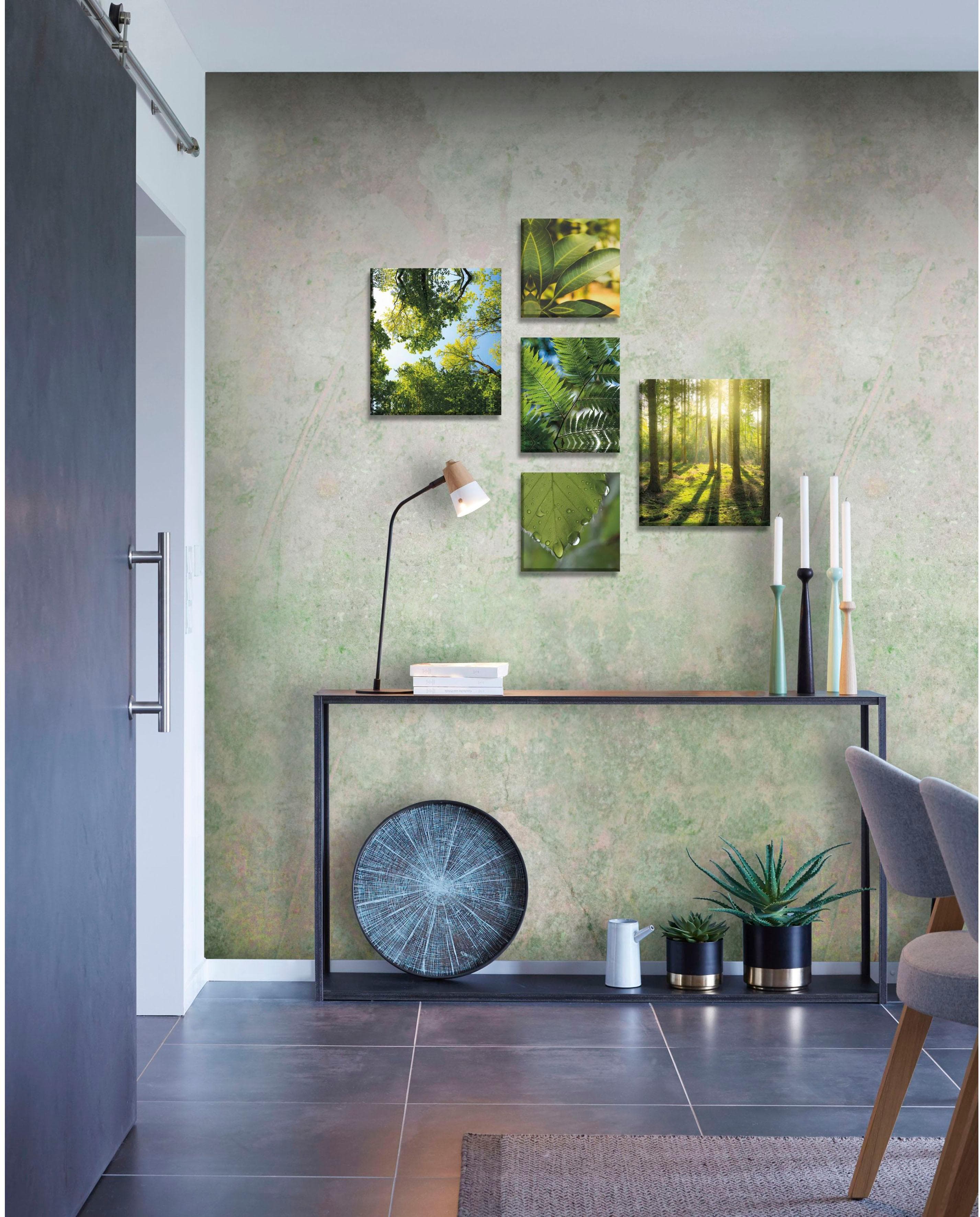 ART FOR THE HOME Leinwandbild Pure Natur Grün-Weiß Landschaft
