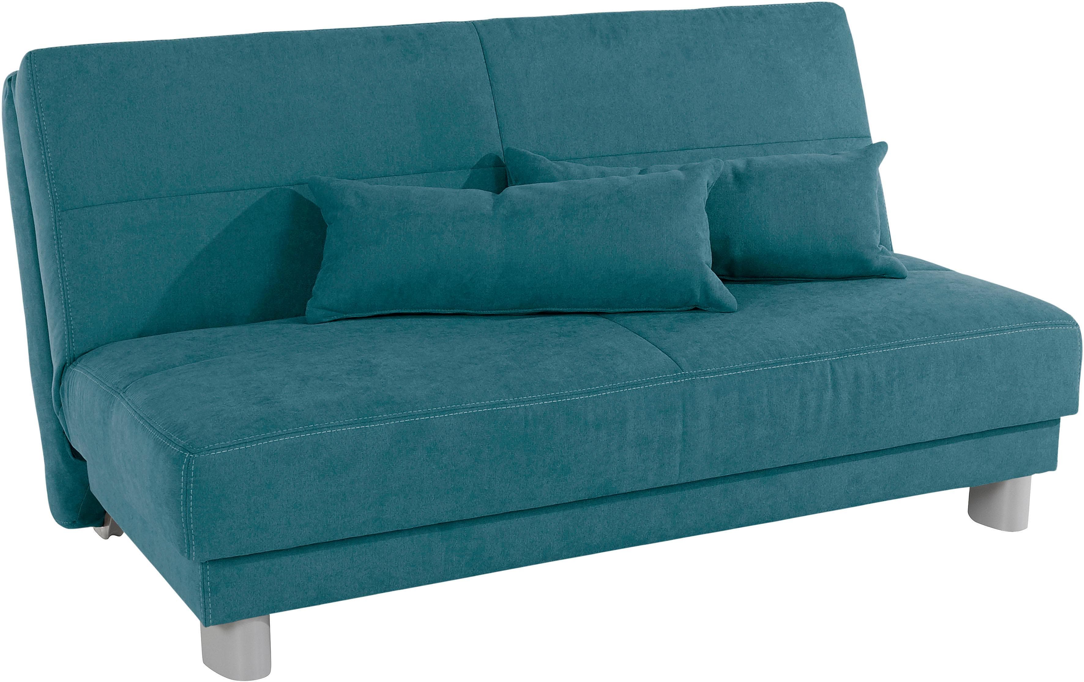 HOME AFFAIRE Schlafsofa Gina Türkis Blau Ausziehbar