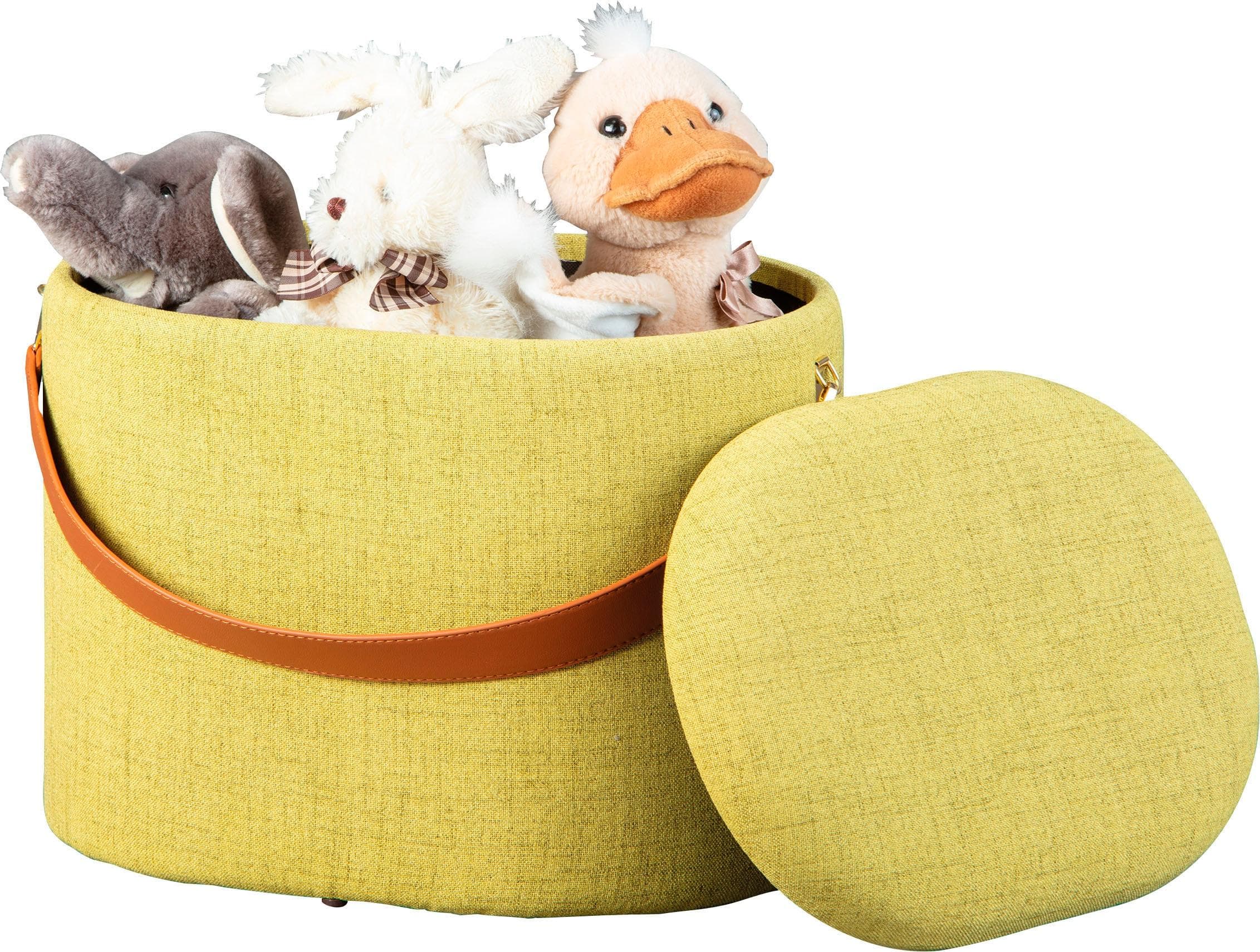 INTER LINK Hocker Dilia Blau Gepolstert