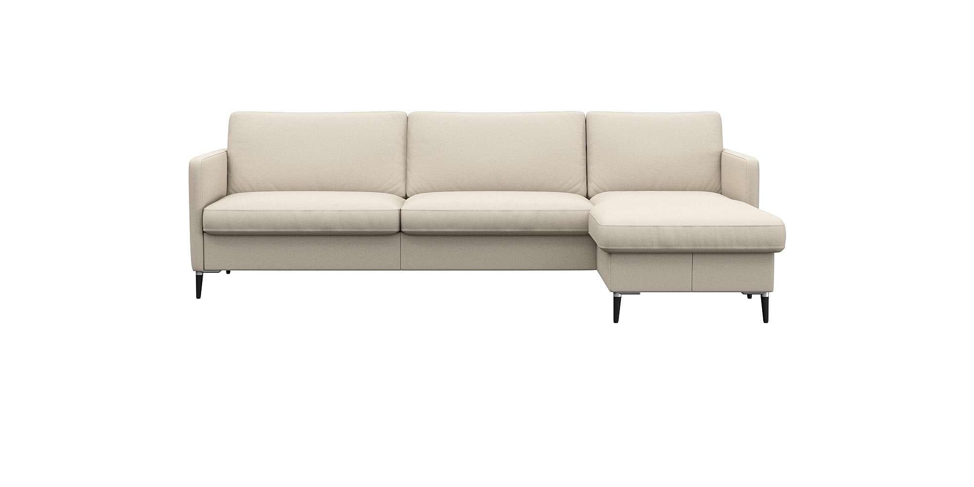 FLEXLUX Ecksofa Fiore L-Form Warm White Echteder