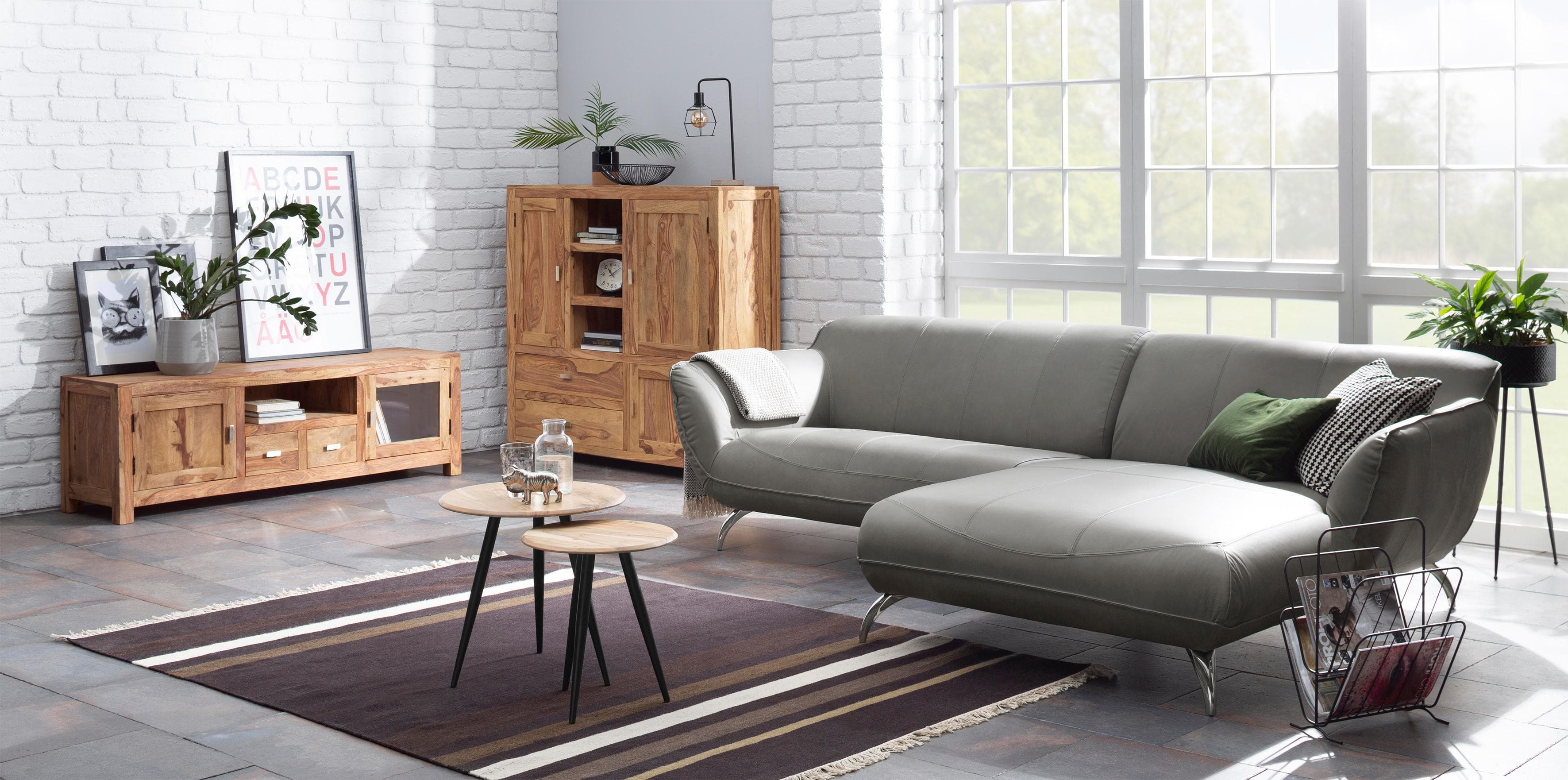 Gutmann Factory Ecksofa Venezuela Grau Modernes Design