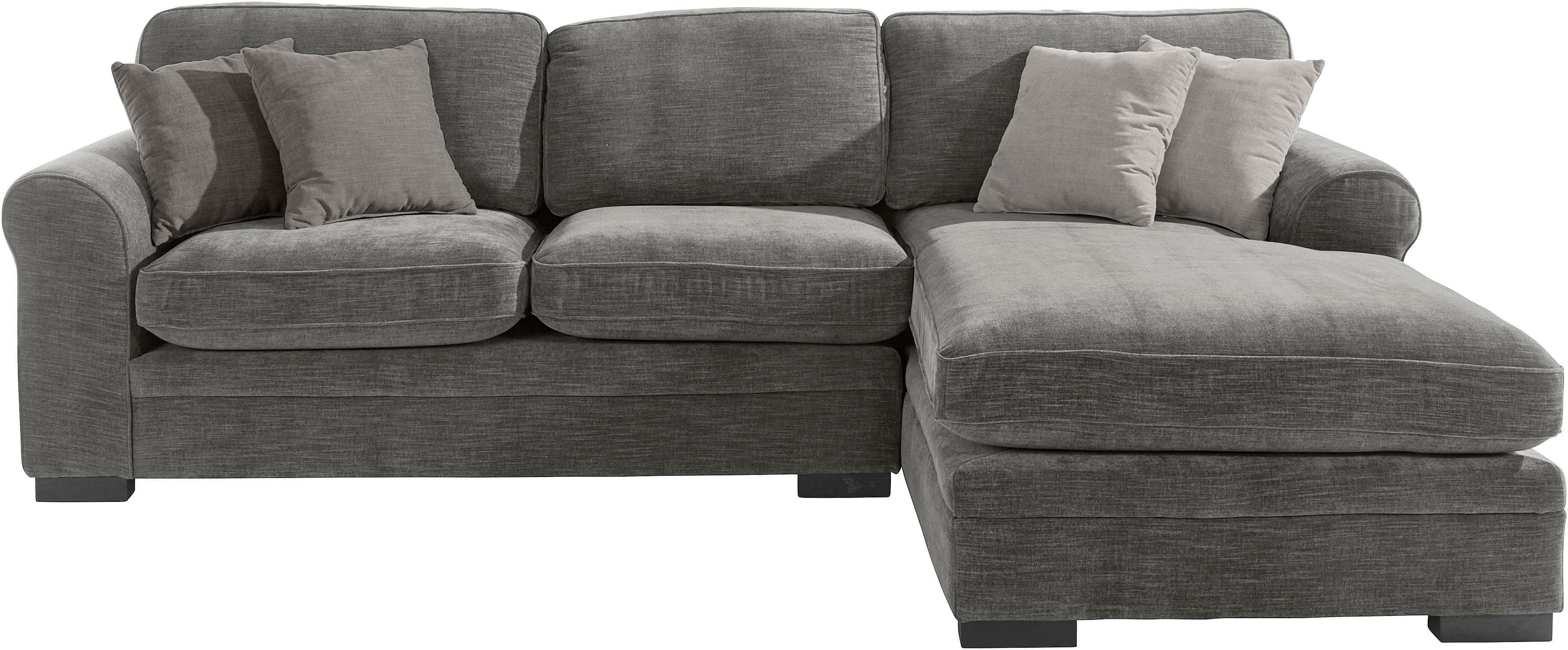 HOME AFFAIRE Ecksofa Broughton L-Form Grau mit Ottomane