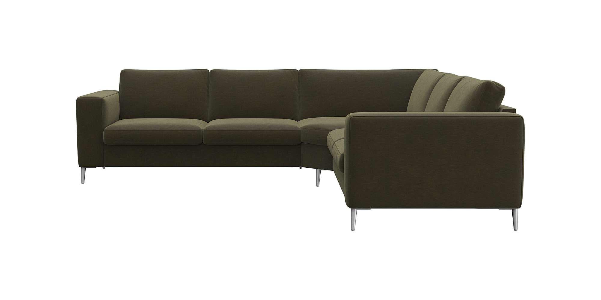 Ecksofa Flexlux Fiore Grün Skandinavisch 257cm