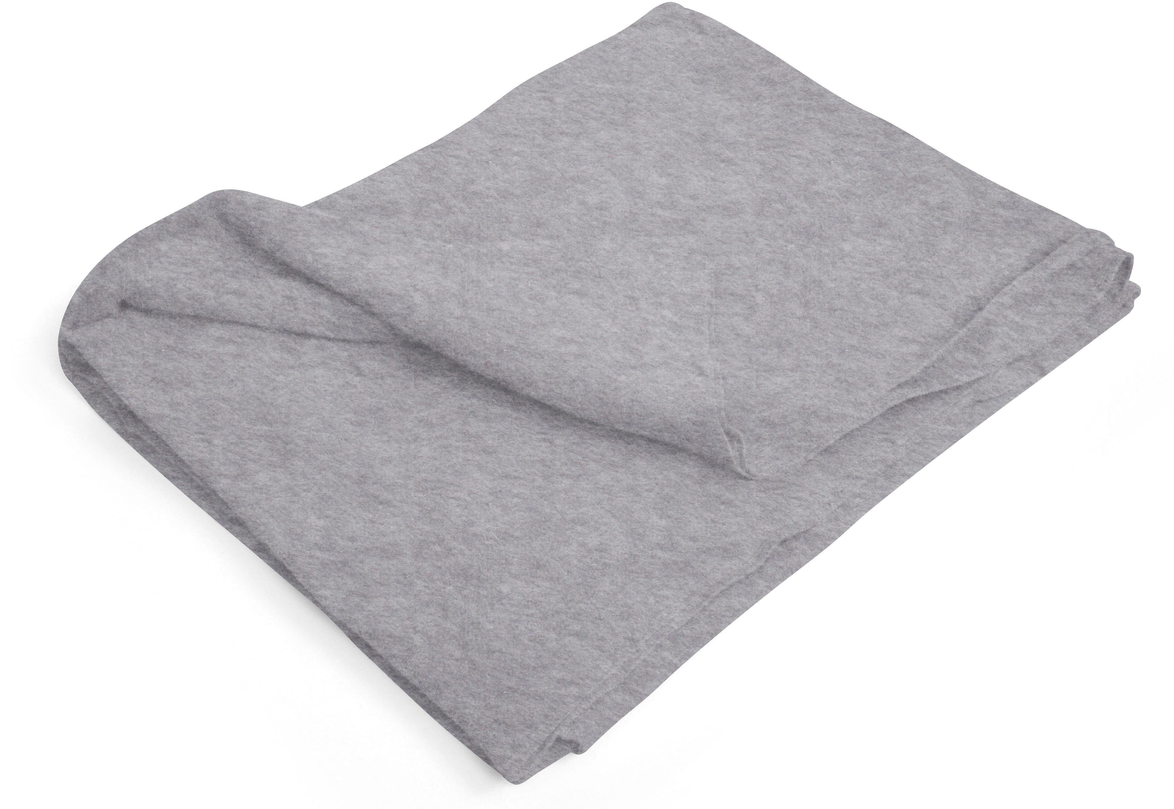 Wohndecke SETEX Premium Hellgrau Baumwolle Polyester