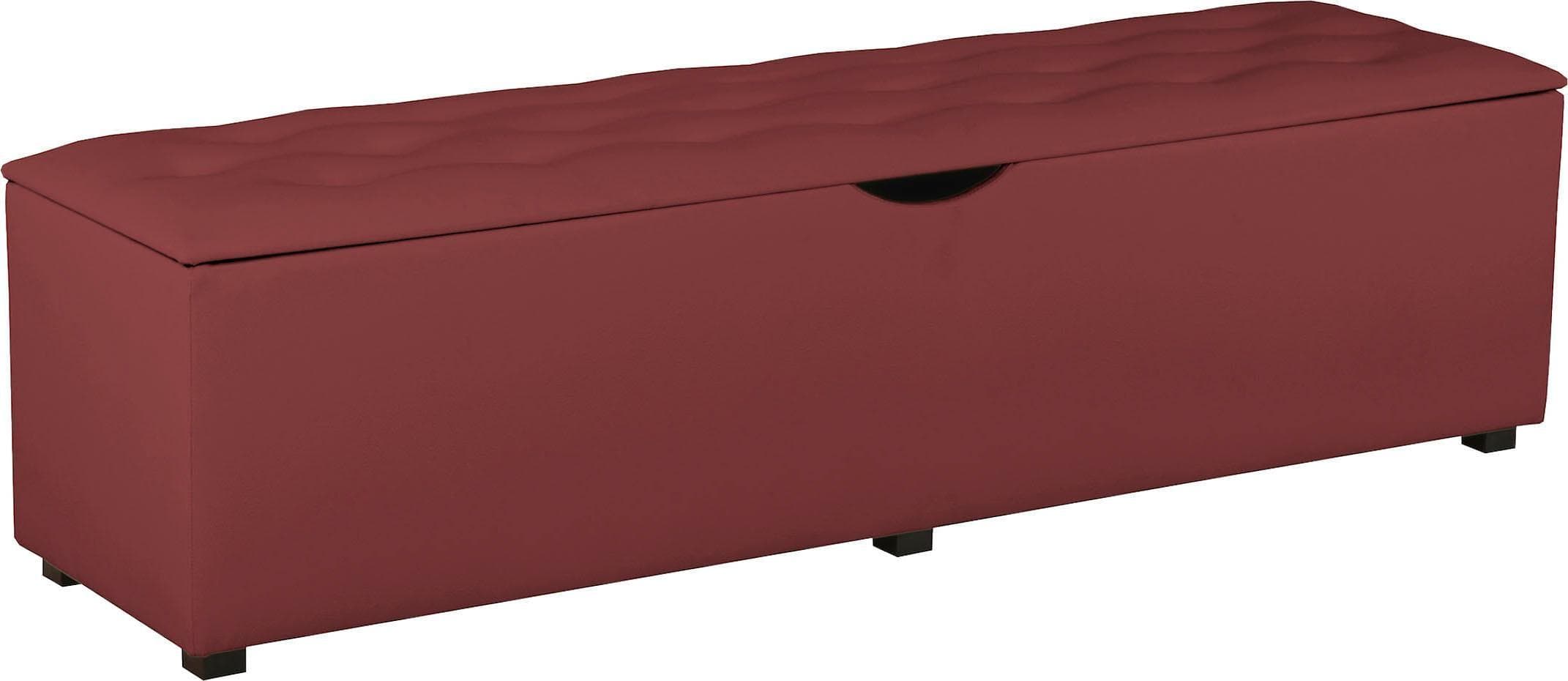 Home Affaire Hockerbank Knobbed Stauraum Orange Terra