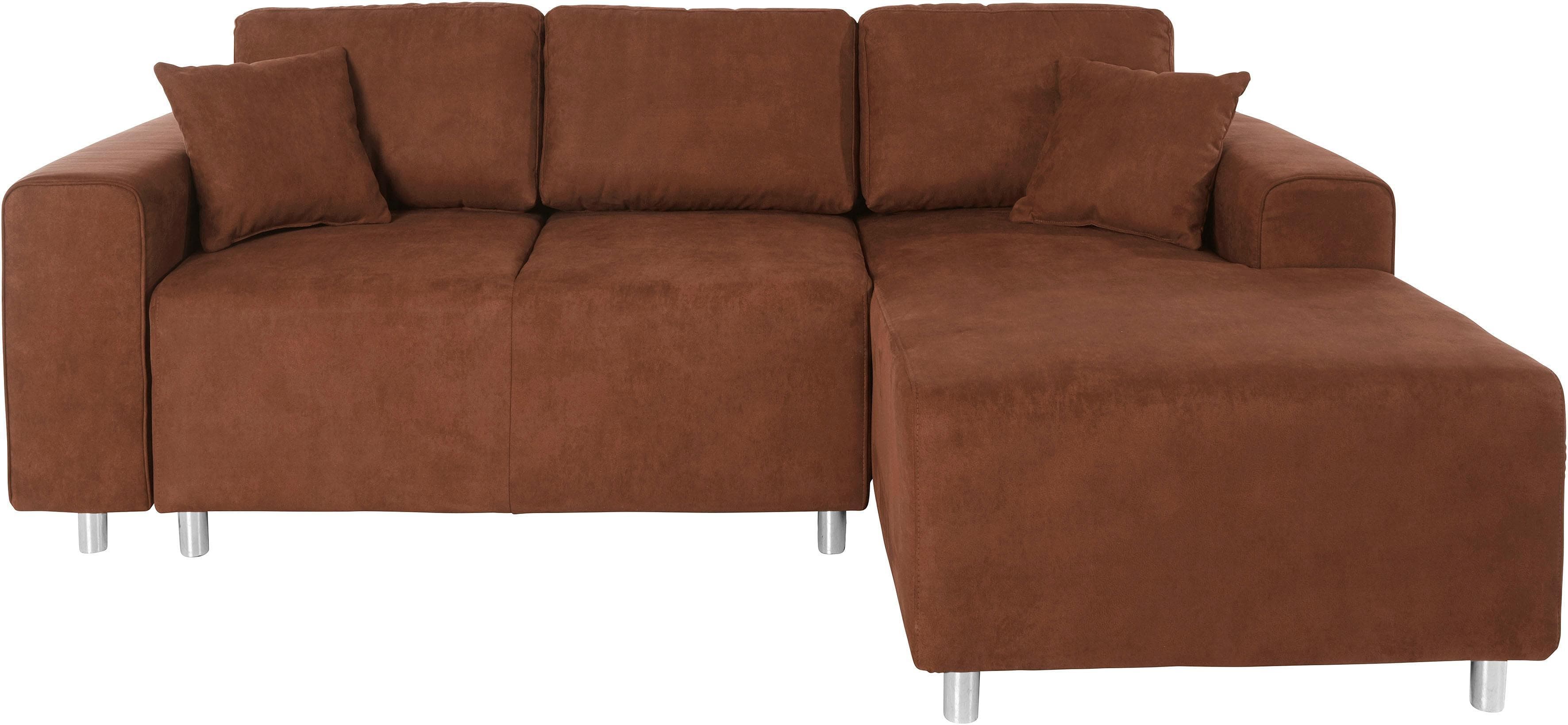 Home Affaire Ecksofa Györ mit Bettfunktion und Bettkasten Cognac