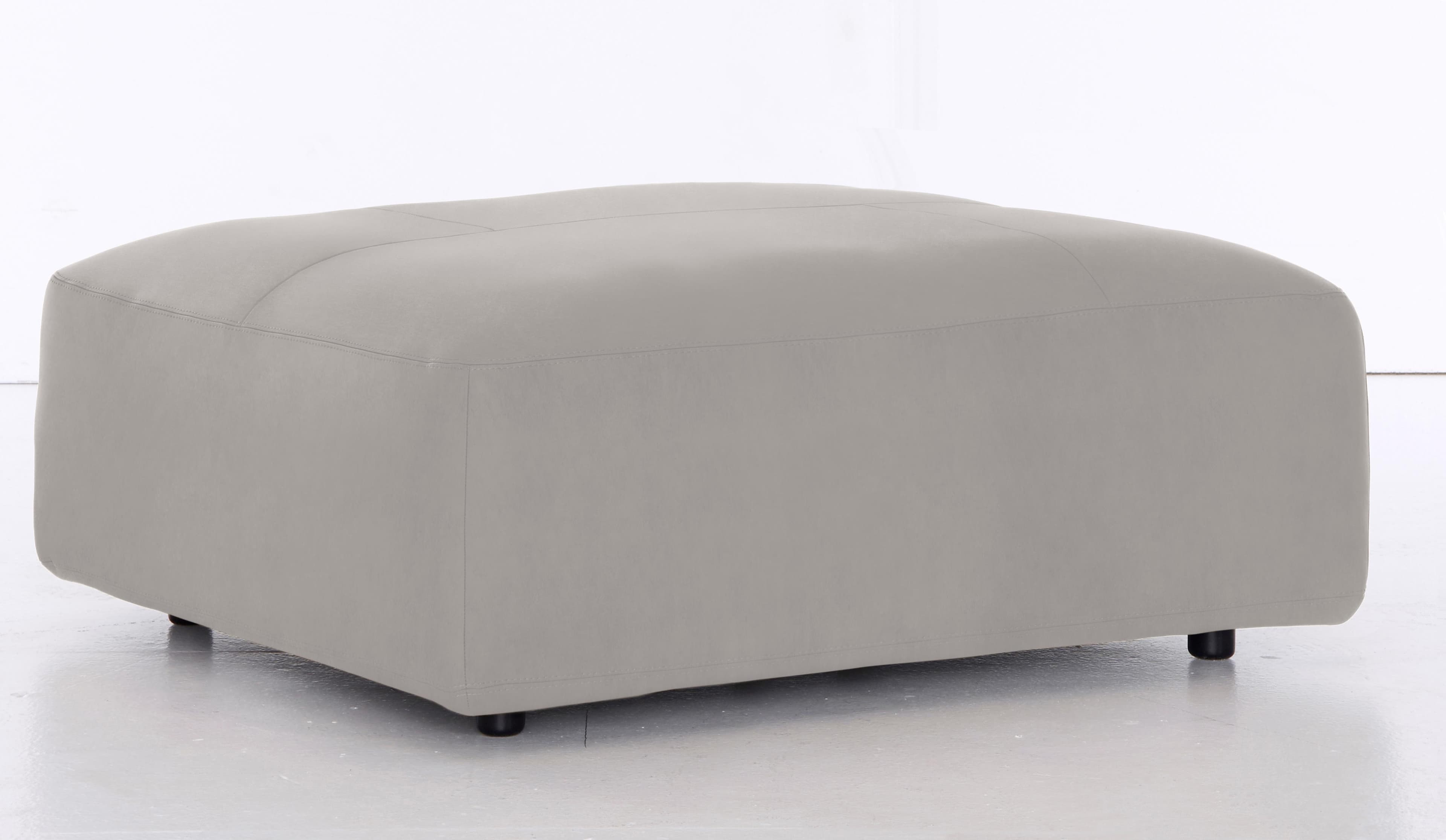 Musterring Polsterhocker LUCIA Grau Microfaser CRONA