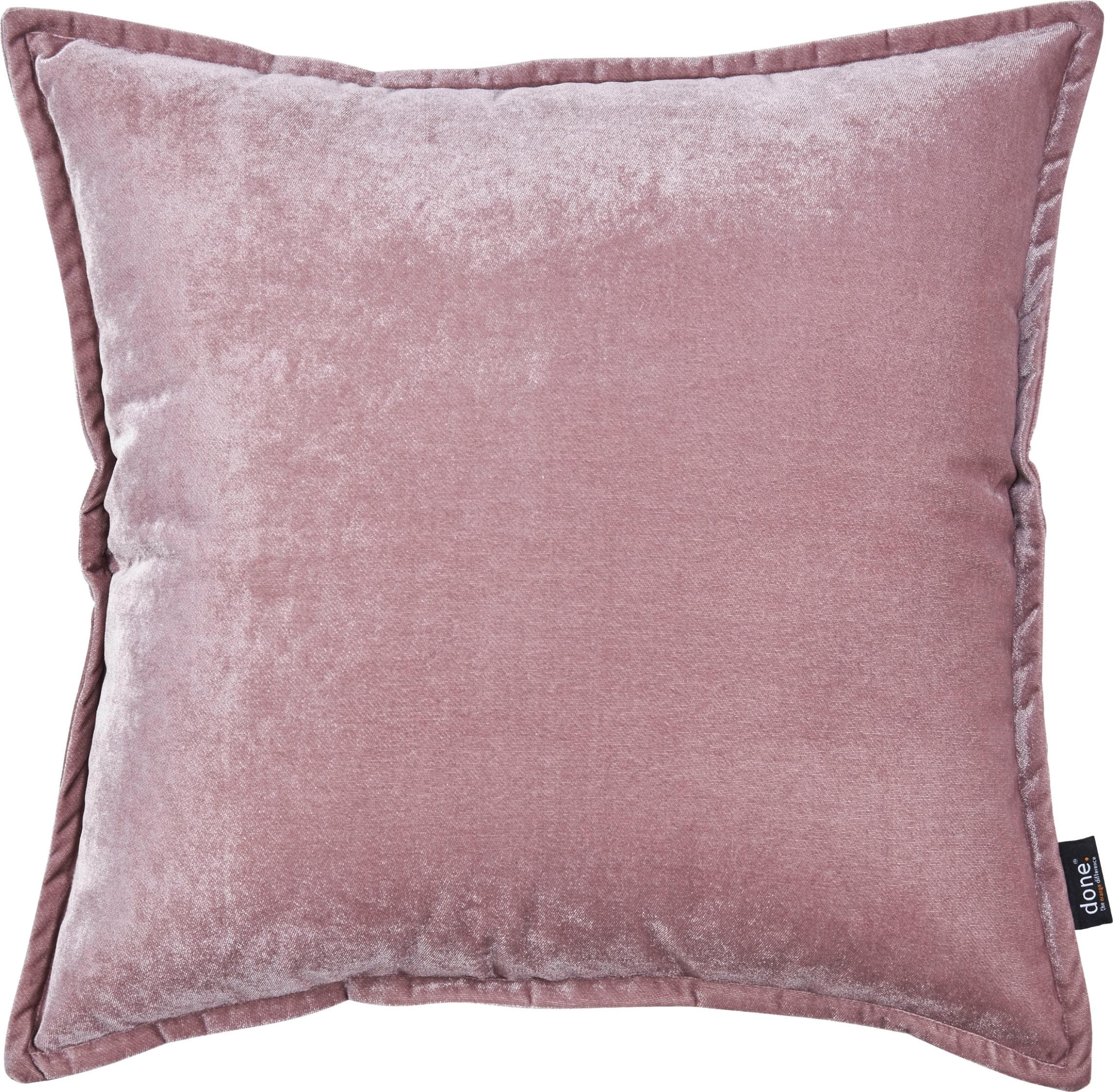 done.® Dekokissen Glam Rosa Metallic-Effekt Samt