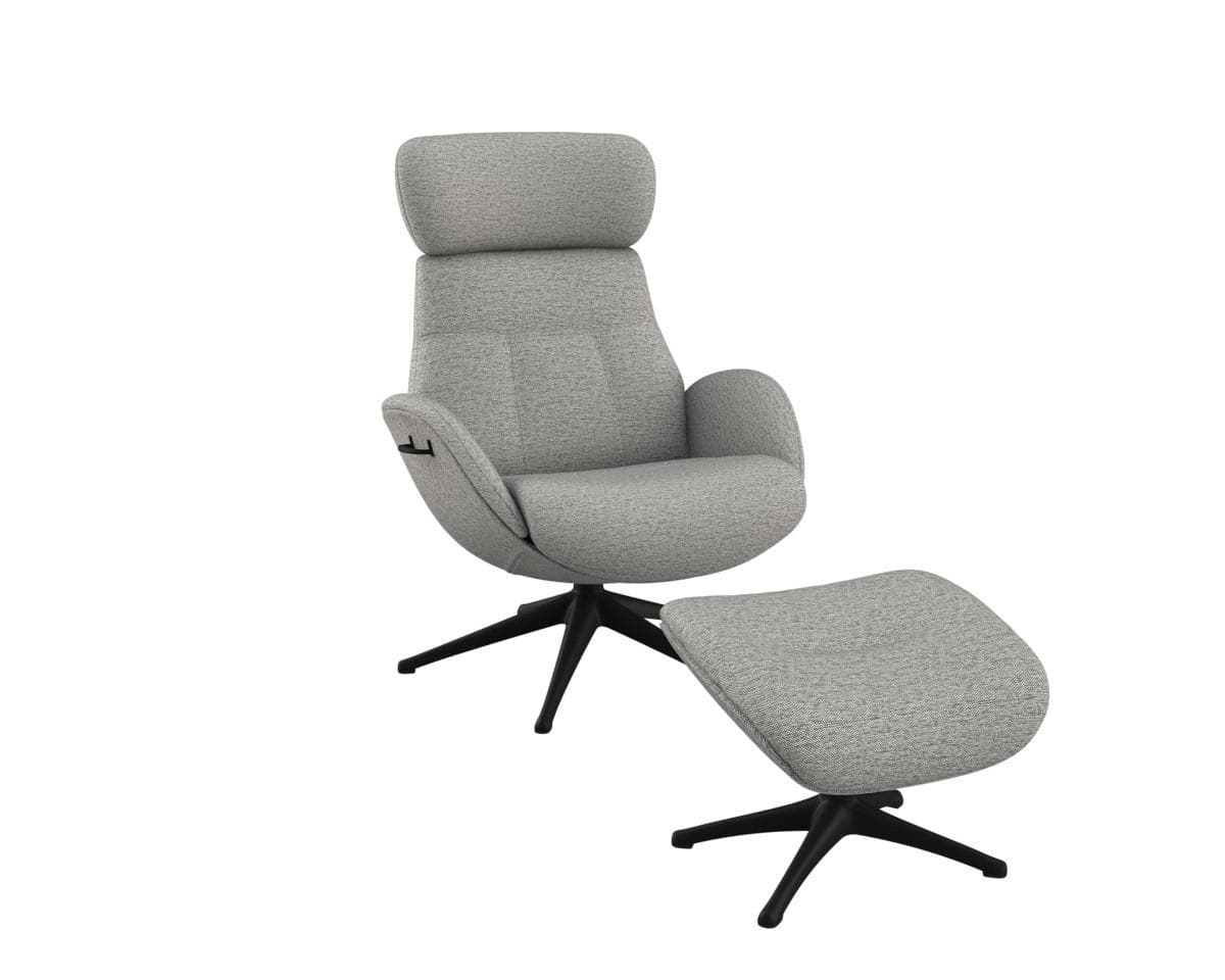 Flexlux Relaxsessel Elegant Grau mit verstellbarer Kopfstütze