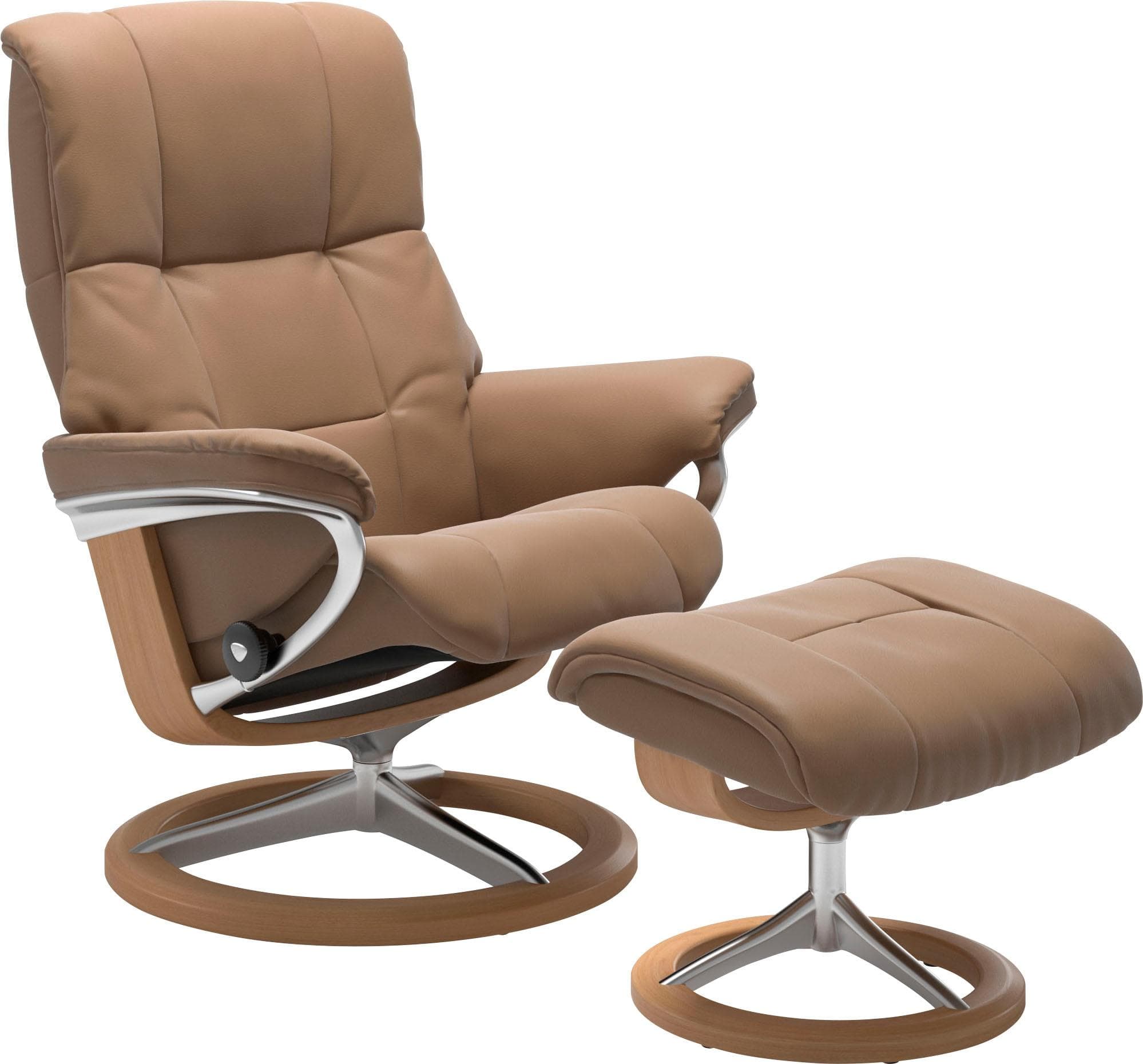 STRESSLESS Mayfair Relaxsessel Braun Leder PALOMA mit Hocker