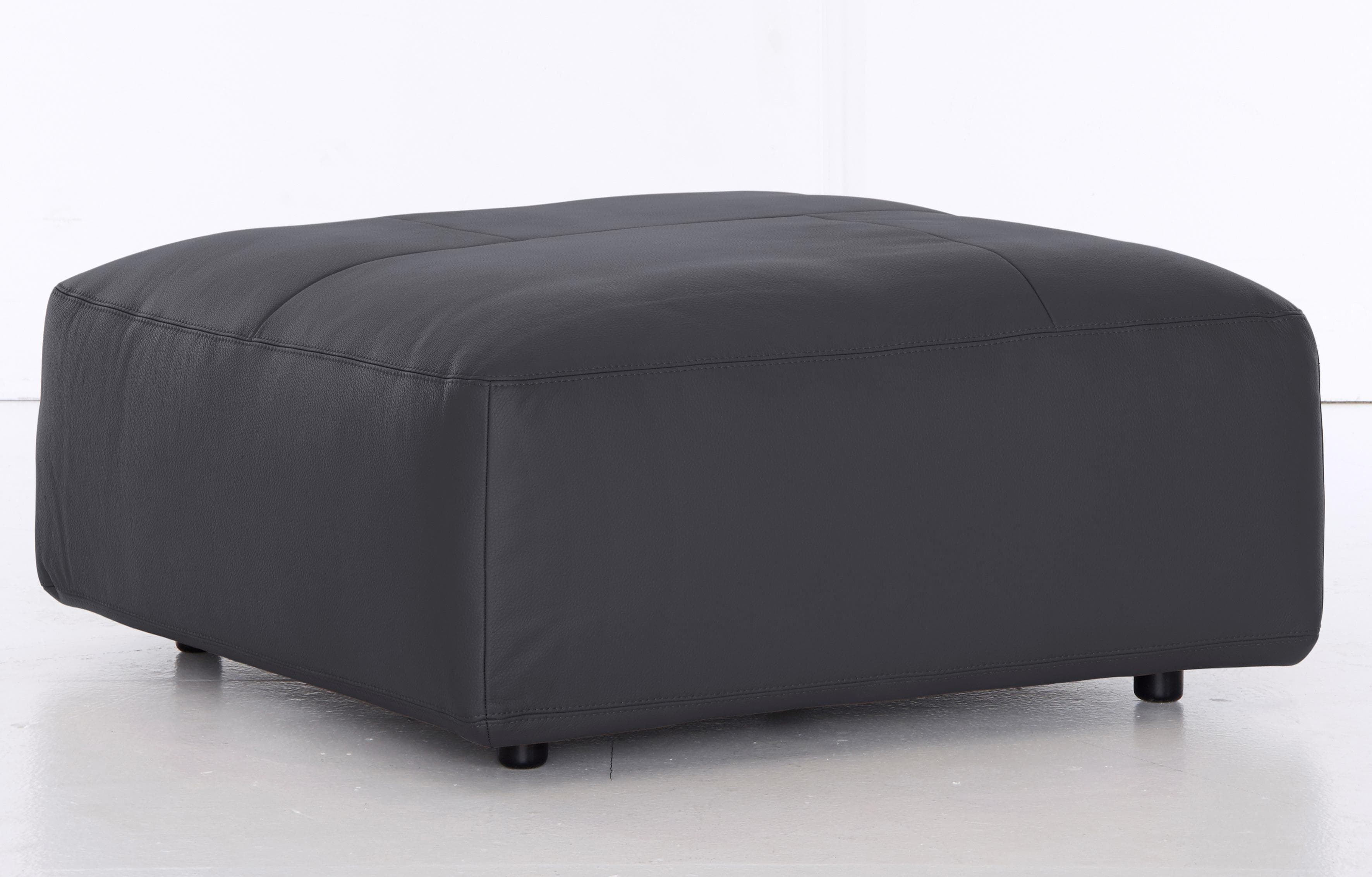 Hocker LUCIA Musterring Schwarz Polsterhocker