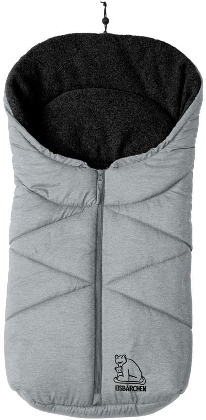HEITMANN FELLE Winterfußsack Eisbärchen Grau Fleece