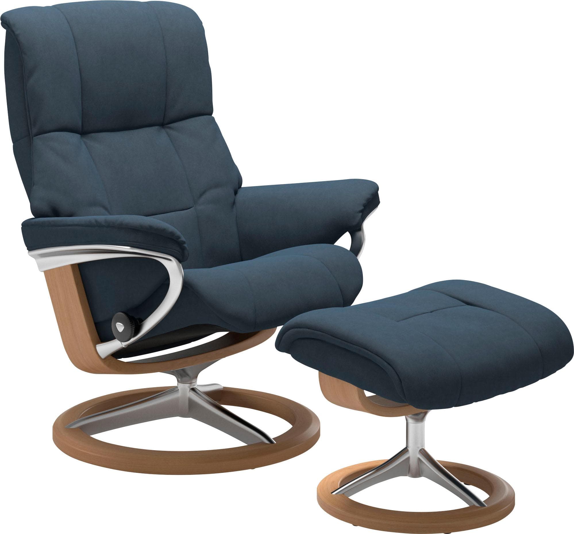 STRESSLESS Mayfair Relaxsessel Blau mit Hocker