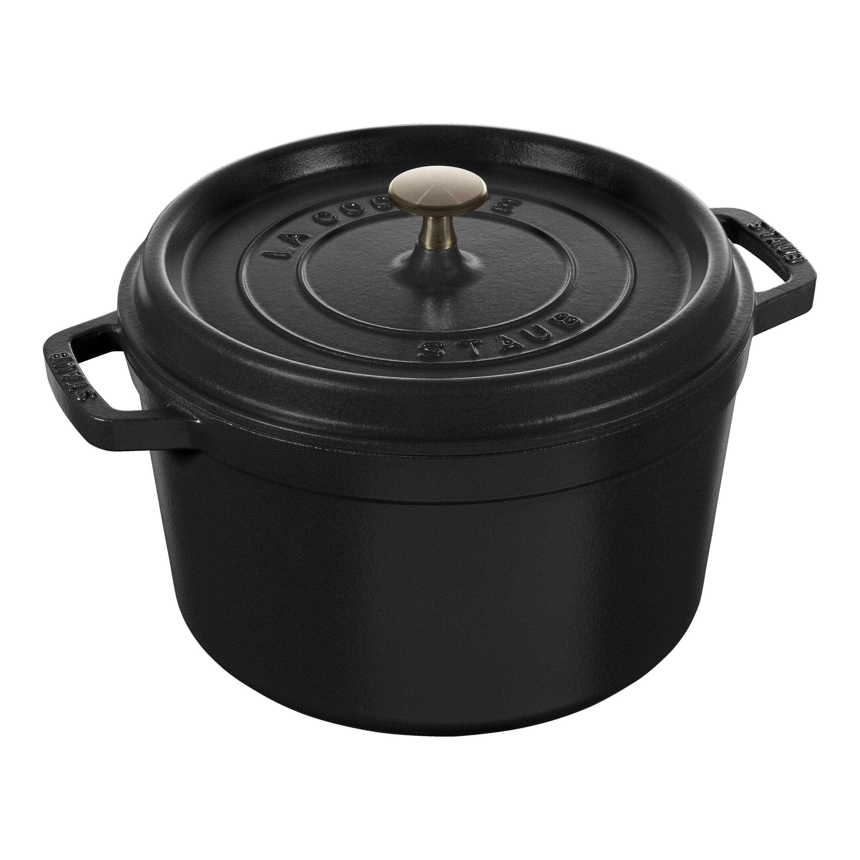 Staub La Cocotte tief 24 cm Gusseisen Schwarz