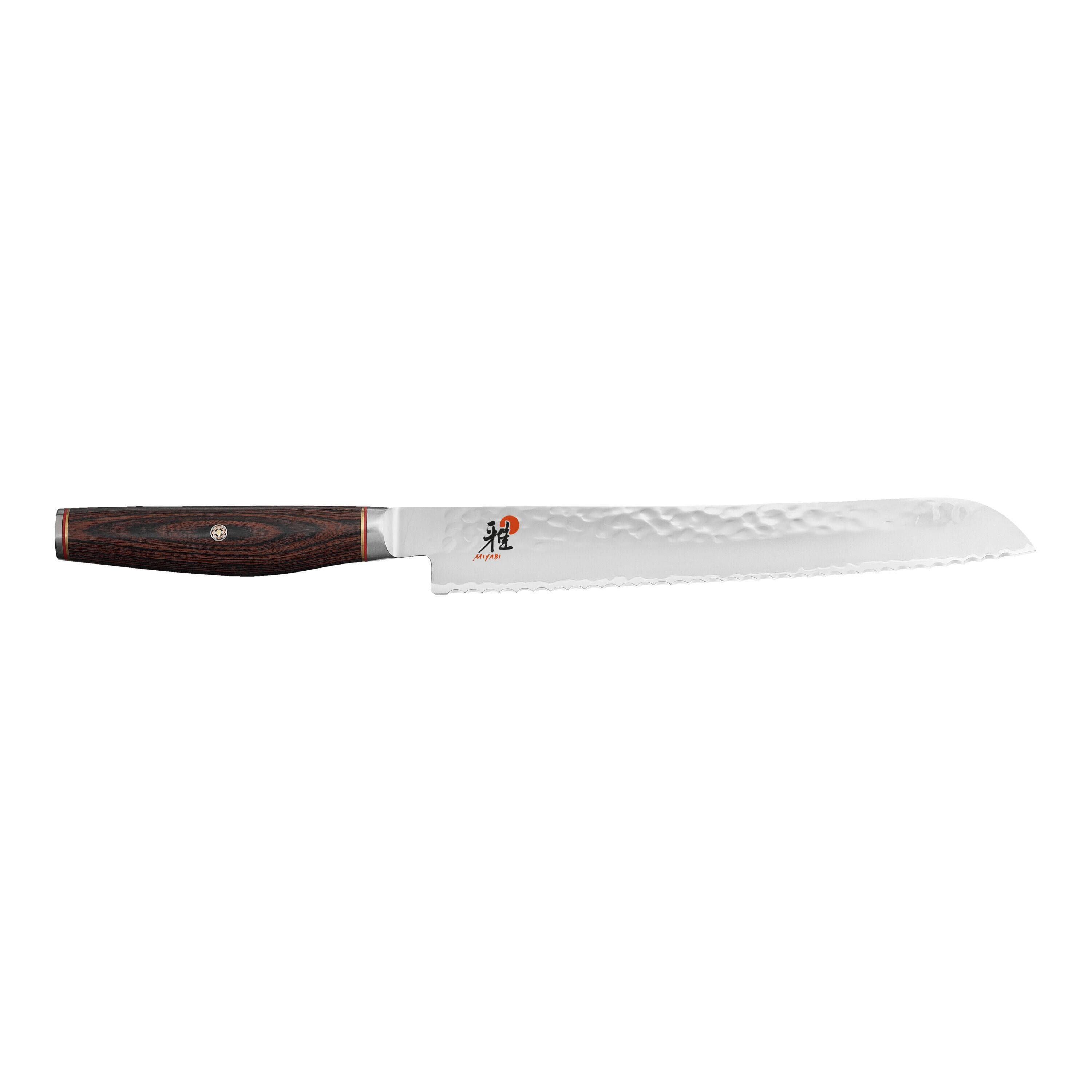 MIYABI ARTISAN 6000MCT Brotmesser 23 cm Wellenschliff Pakkaholz