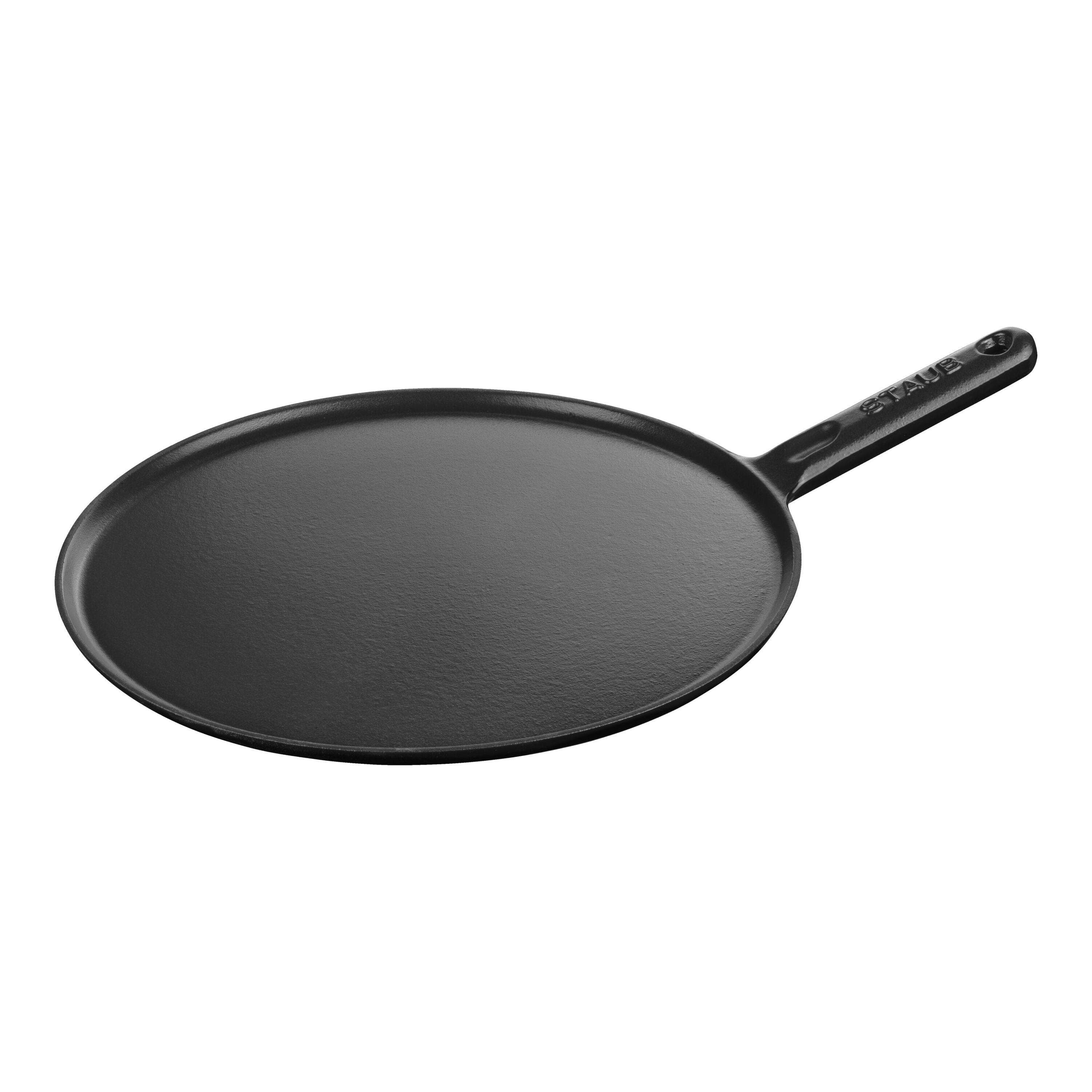 Staub Pans Crêpes-Pfanne 30 cm rund Gusseisen Schwarz
