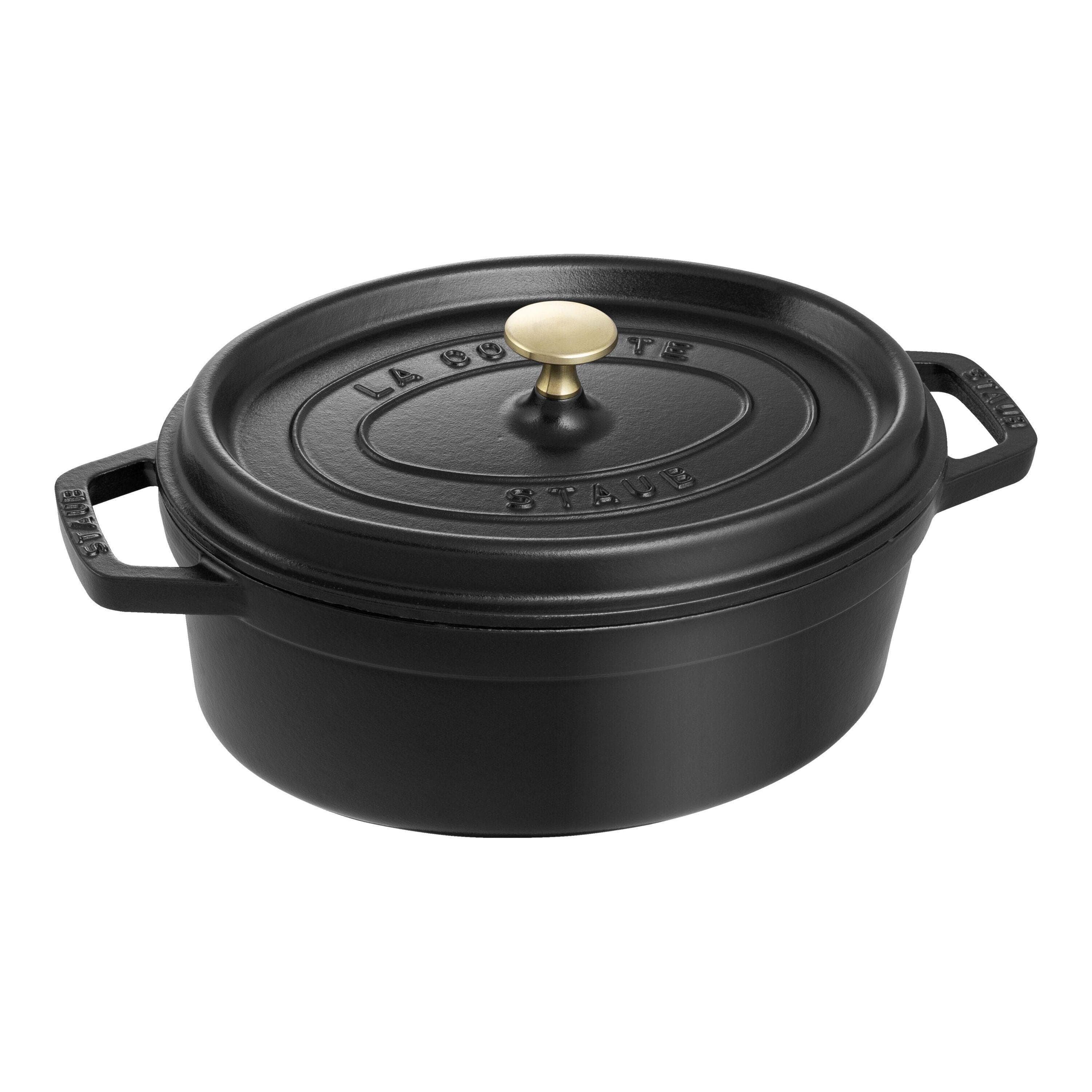 Staub La Cocotte Gusseisen Bräter 27 cm Oval Schwarz