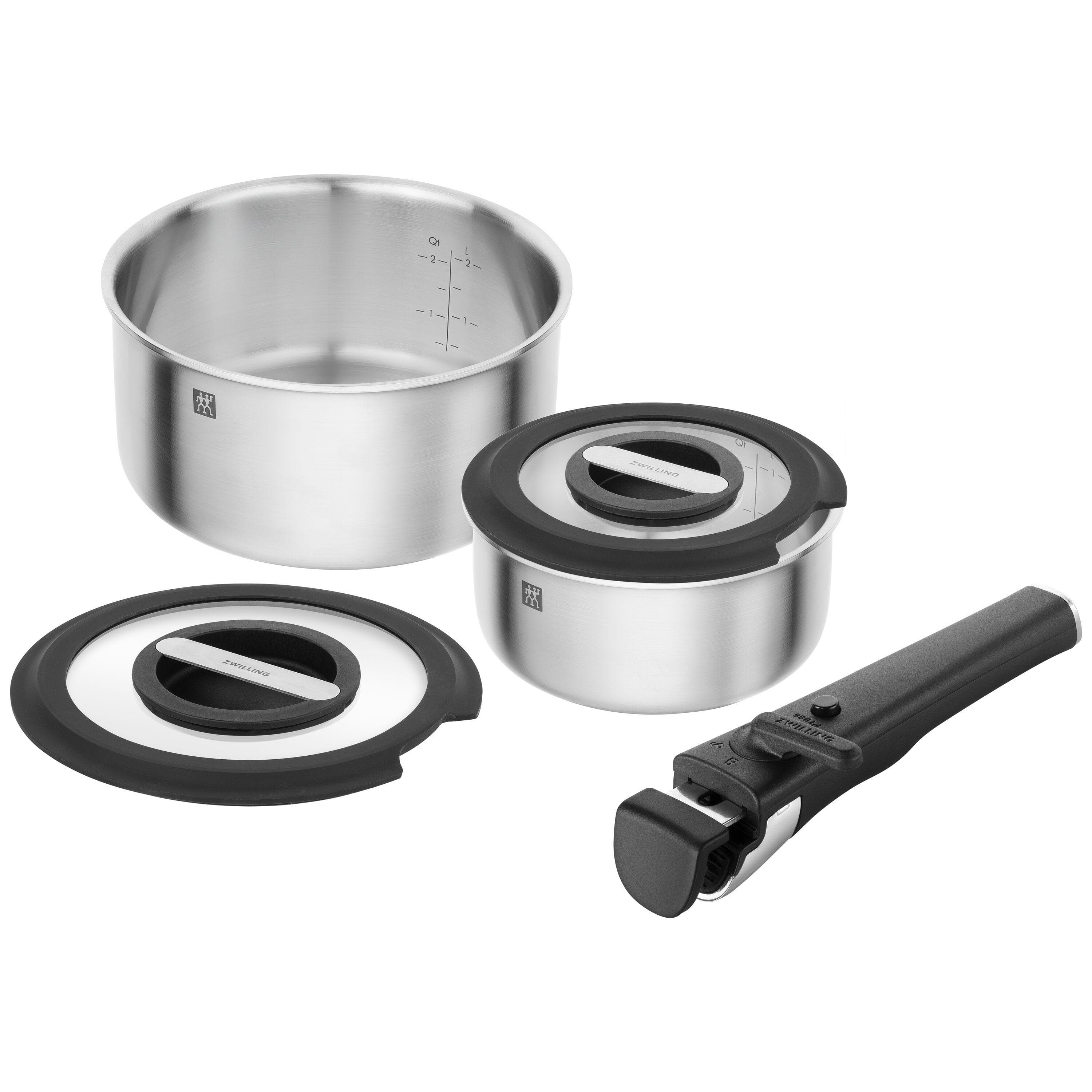 ZWILLING Unlock Kochtopfset 5-tlg. 18/10 Edelstahl Silber