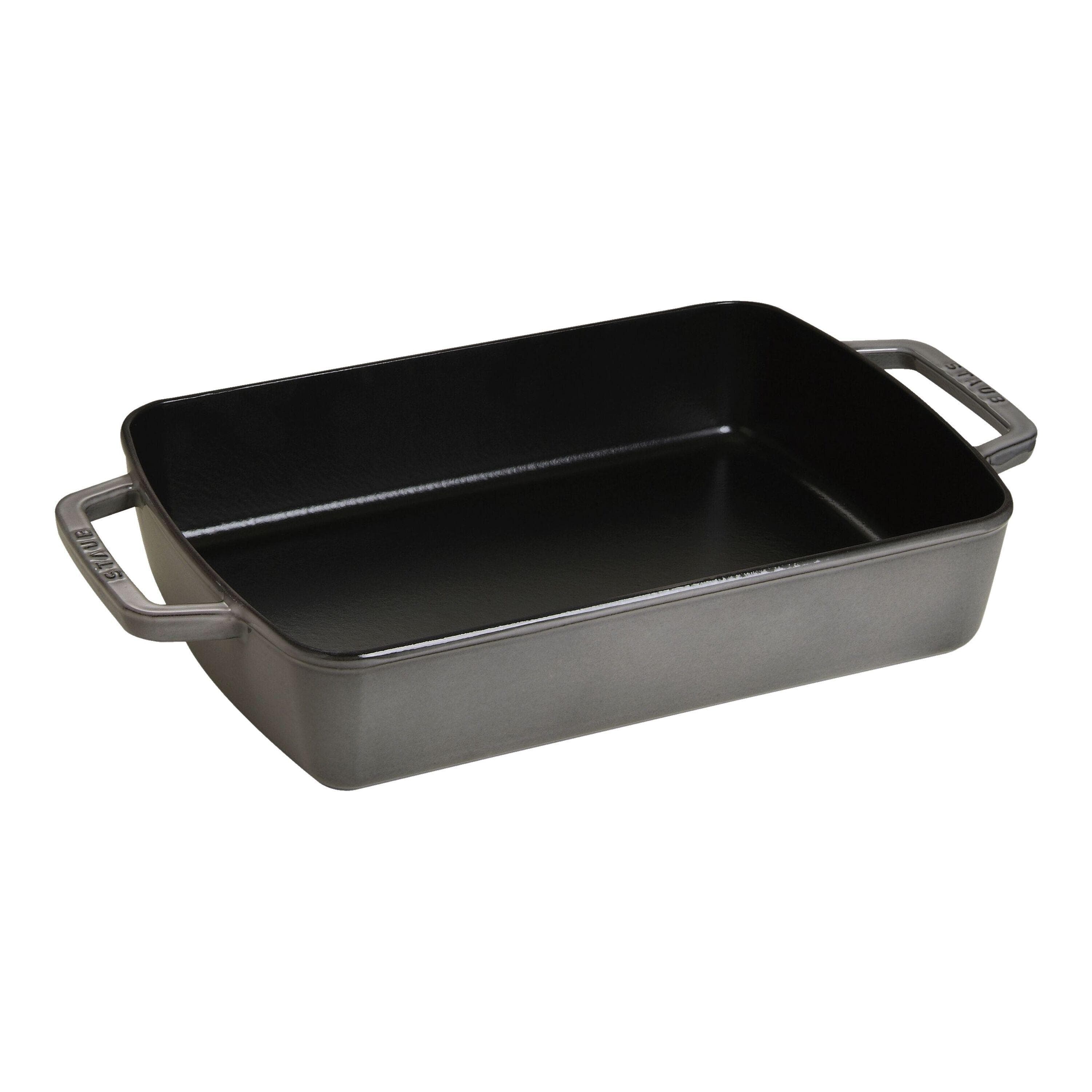Staub Specialities Ofenform 30x20 cm Graphit-Grau Gusseisen