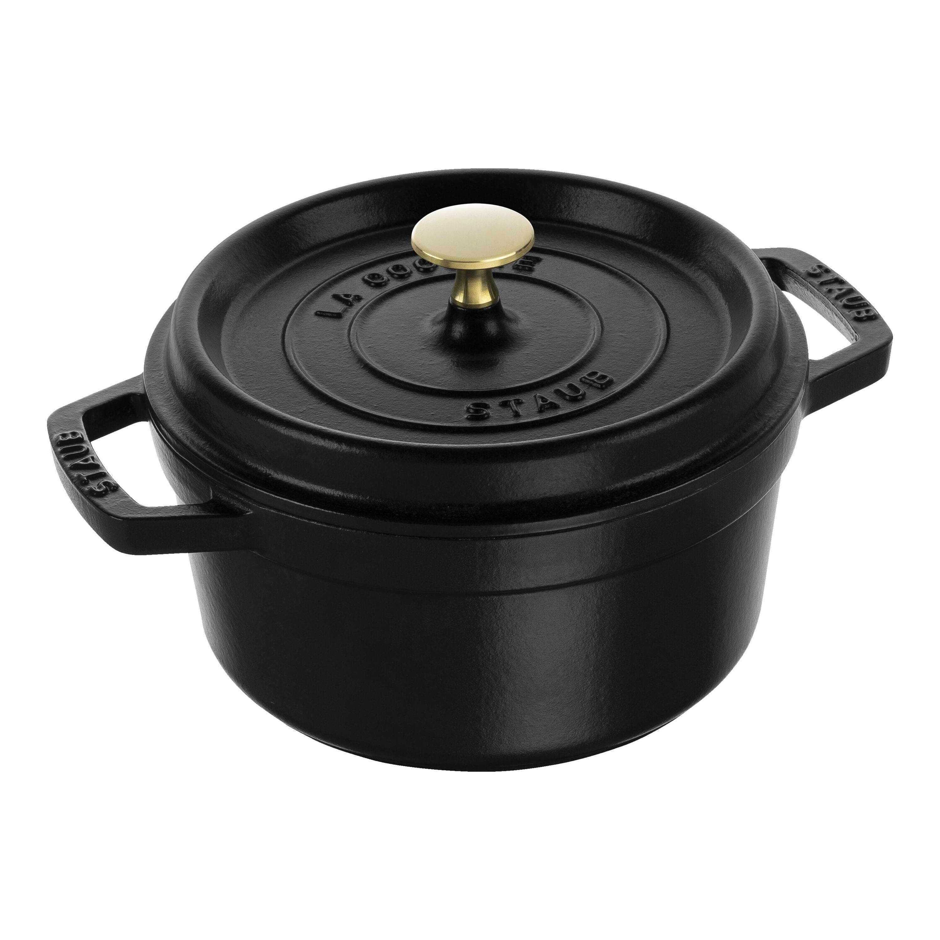 Staub La Cocotte 20cm rund schwarz Gusseisen
