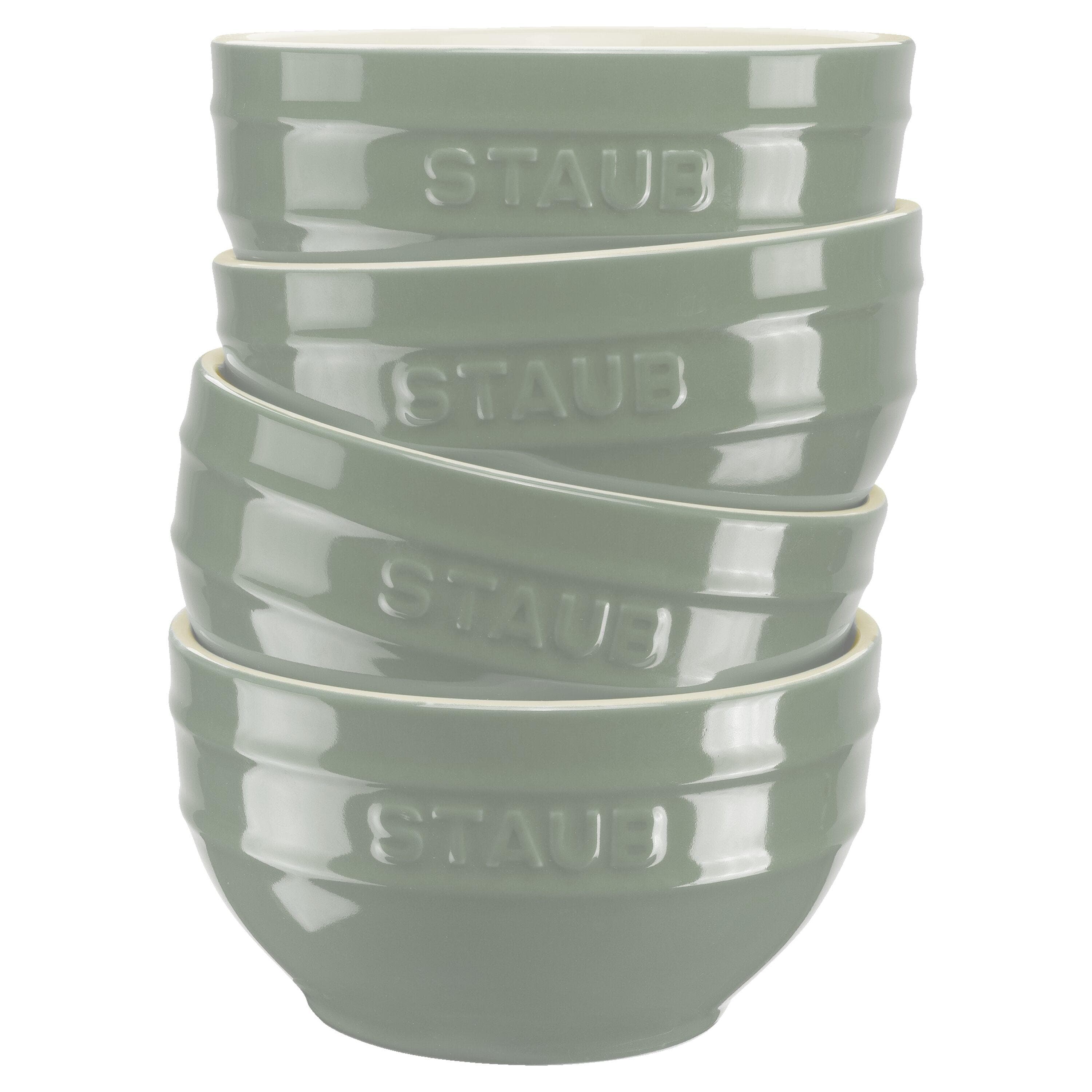 Staub Ceramique Schüssel Set 12 cm 4-tlg. Eukalyptus Keramik