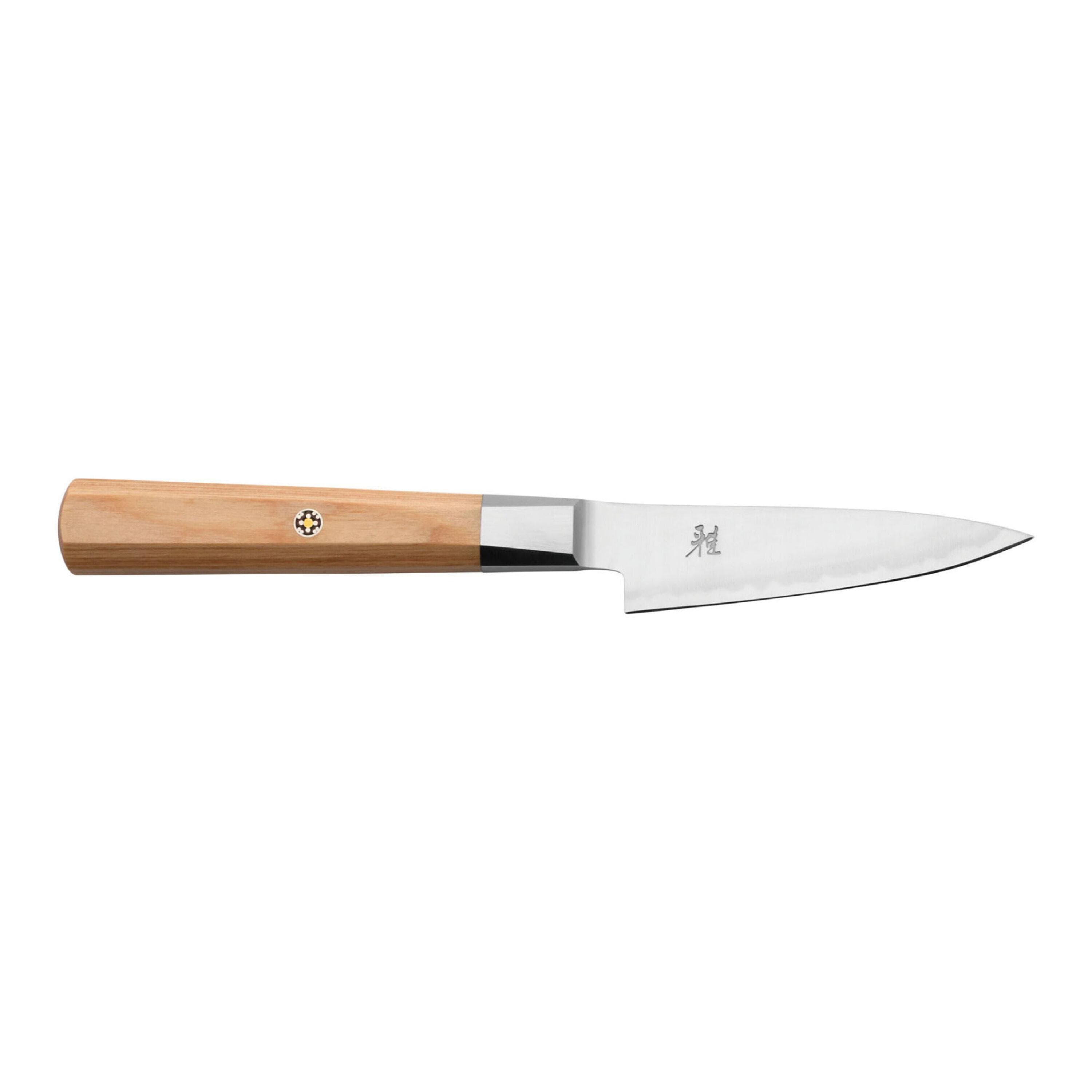 MIYABI KOYA 4000FCv2 Kudamono Messer 9 cm Beige Pakkaholz Griff