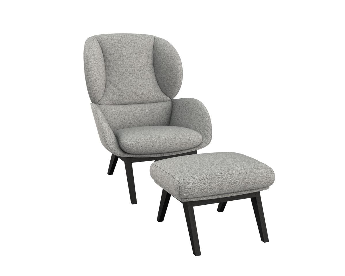 Flexlux Ohrensessel Adria Grau Skandinavisches Design