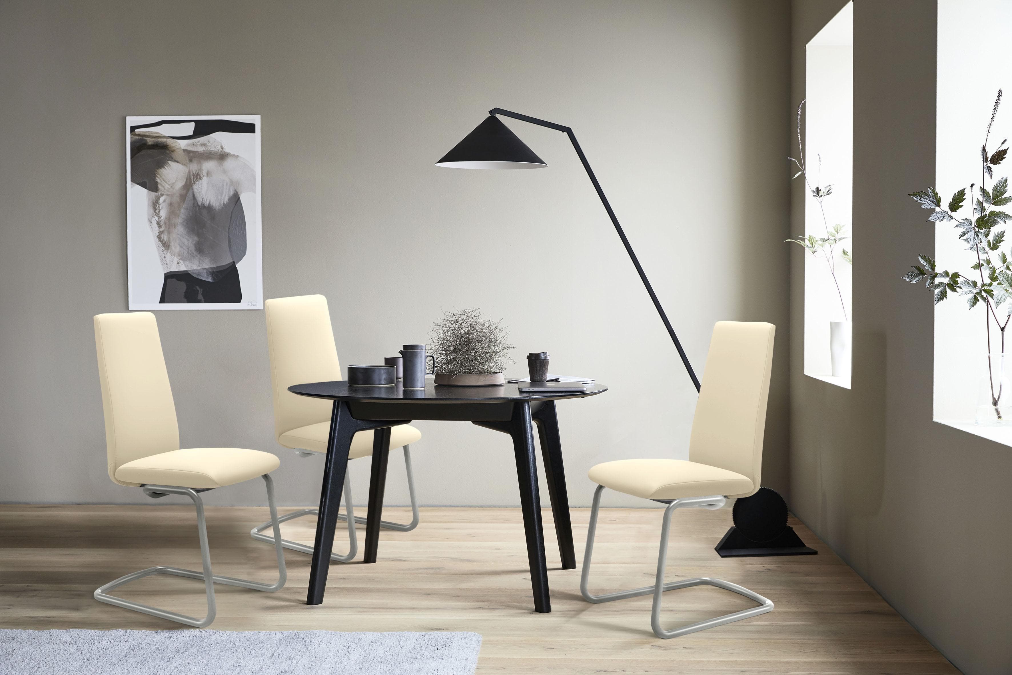 STRESSLESS Laurel Polsterstuhl Beige Leder Chrom